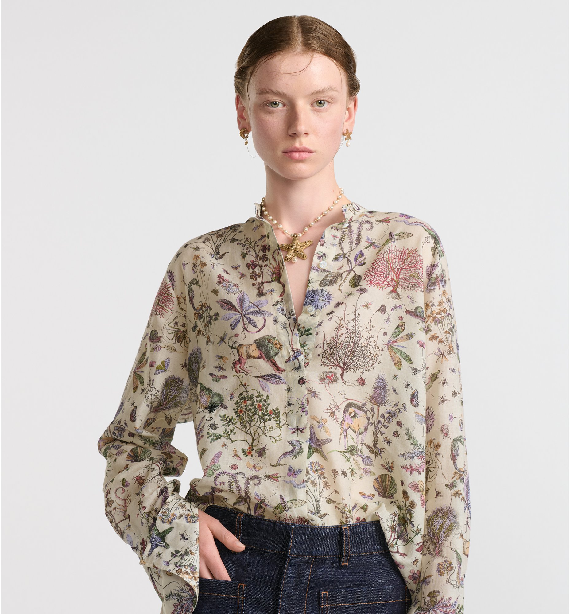 aria_look Long Blouse Three quarter opened view