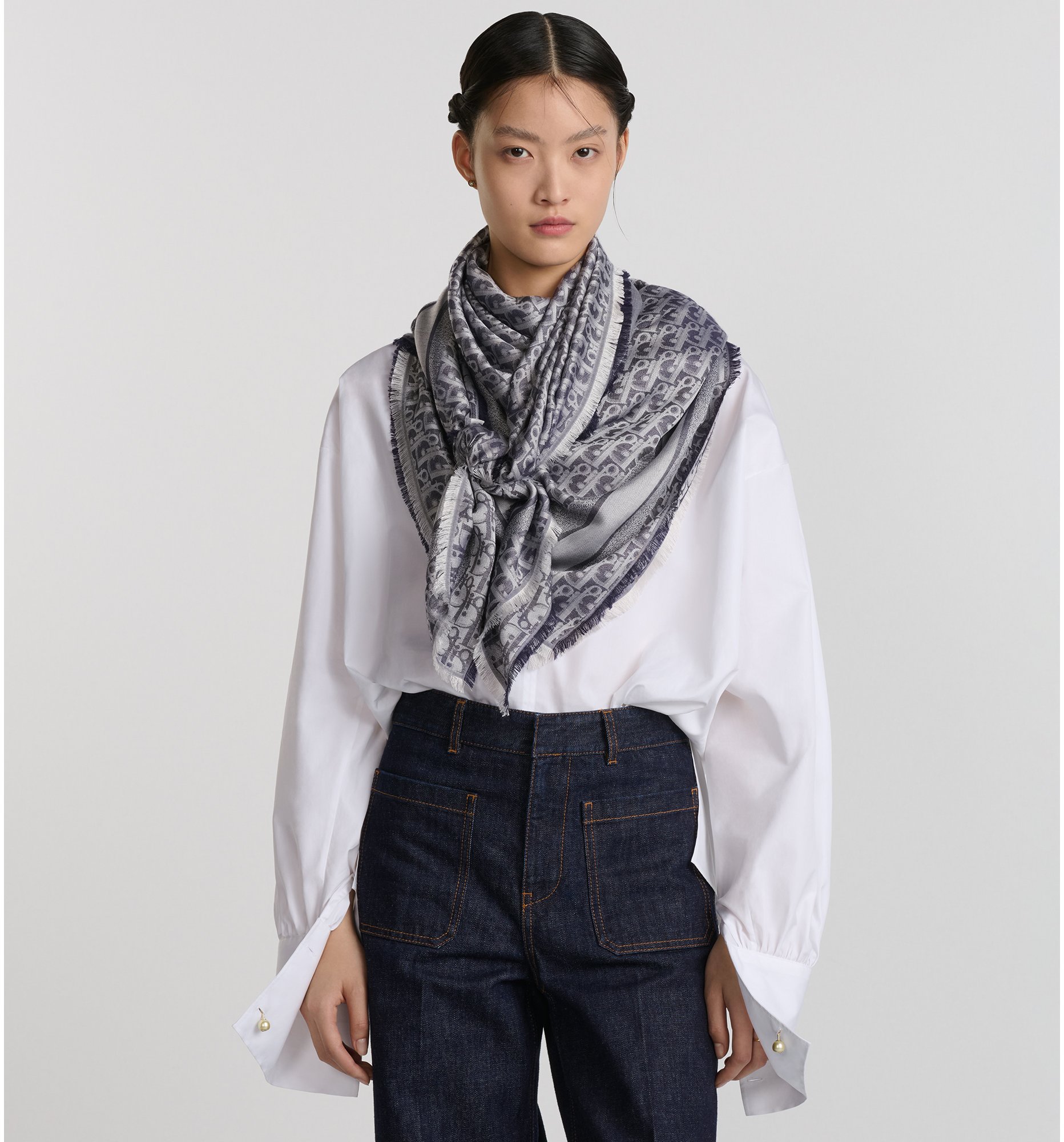 DIOR | ショール ディオール オブリーク シルク・ウール・カシミヤ