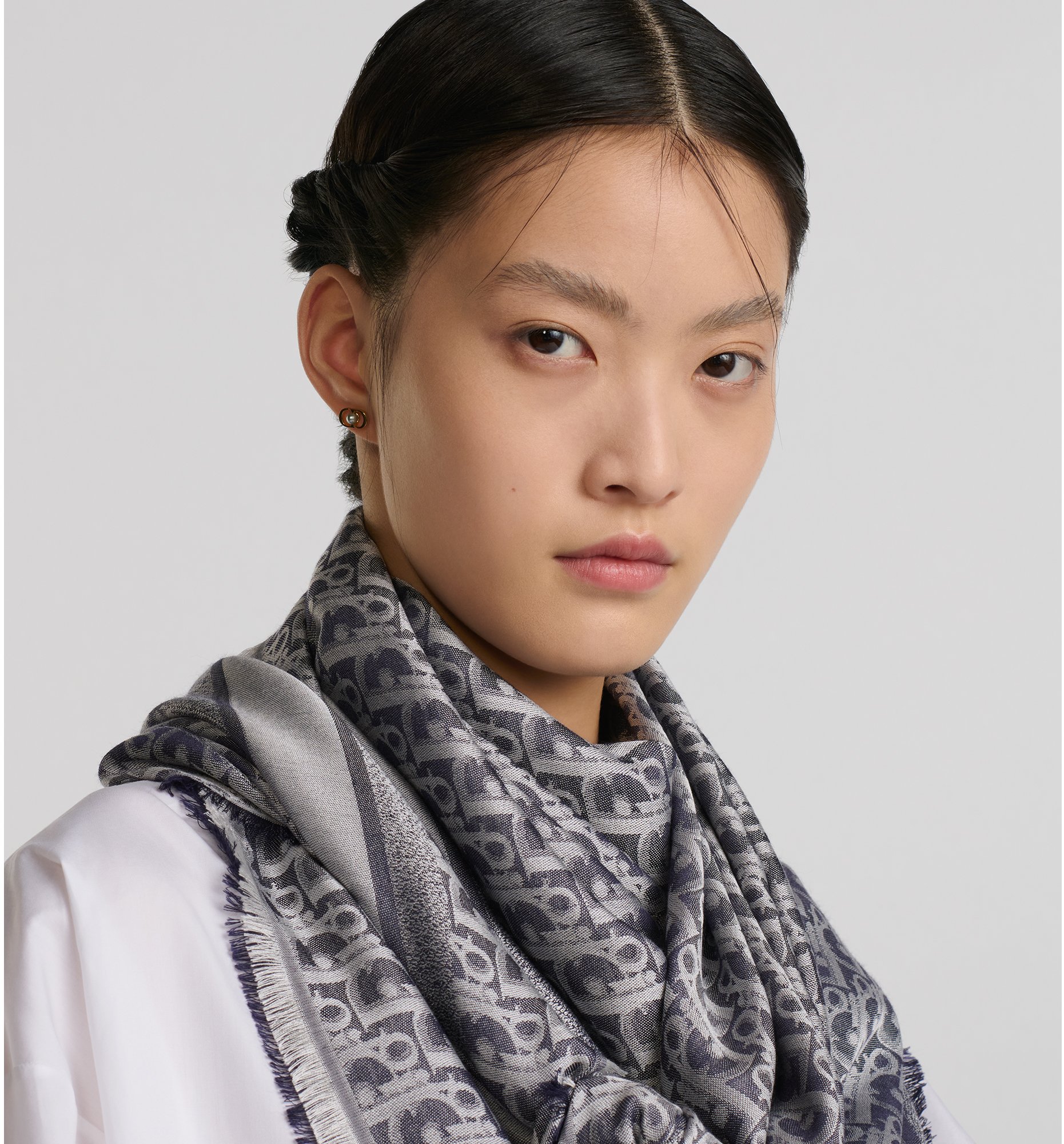 人気 ブランド チェック DIOR | シルク・ウール・カシミヤ オブリーク ディオール ショール トップス