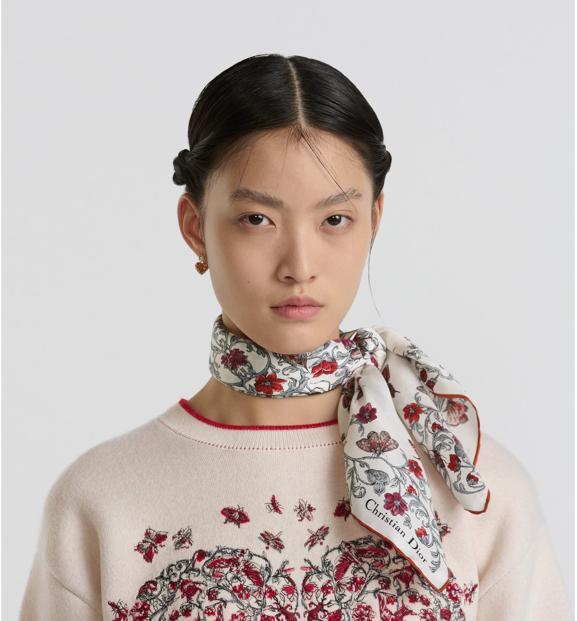 DIOR | Dioramour Cœur des Curiosités 70 スクエアスカーフ シルクツイル