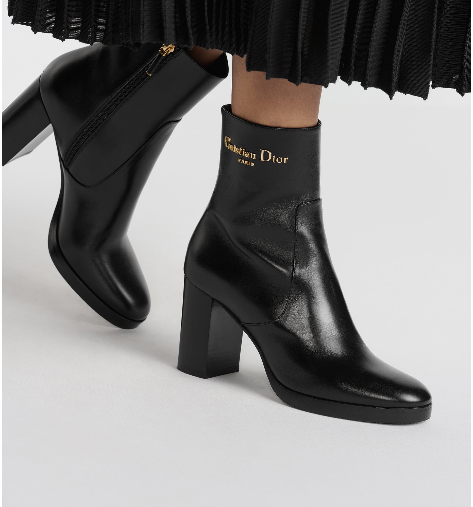 DIOR | D-Town ヒール ショートブーツ カーフスキン