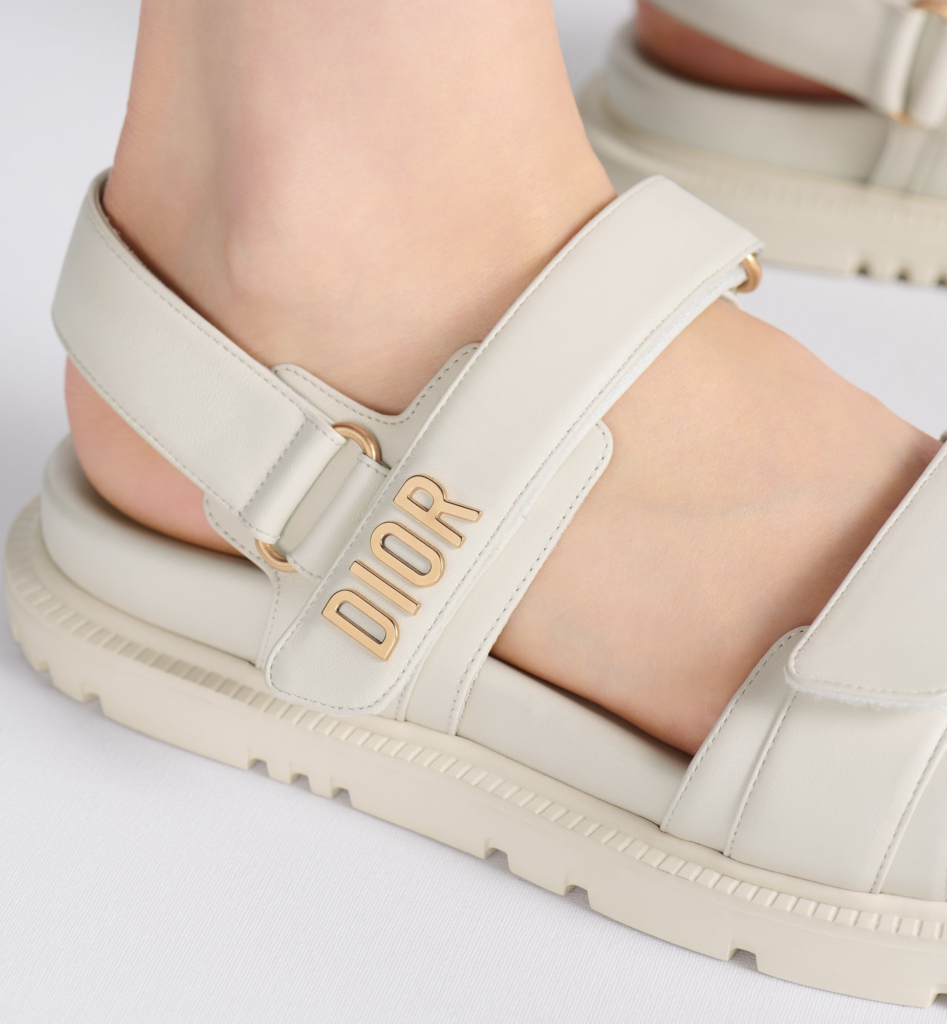 Dioract Sandal White Lambskin | DIOR Dioract Sandal White Lambskin | DIOR