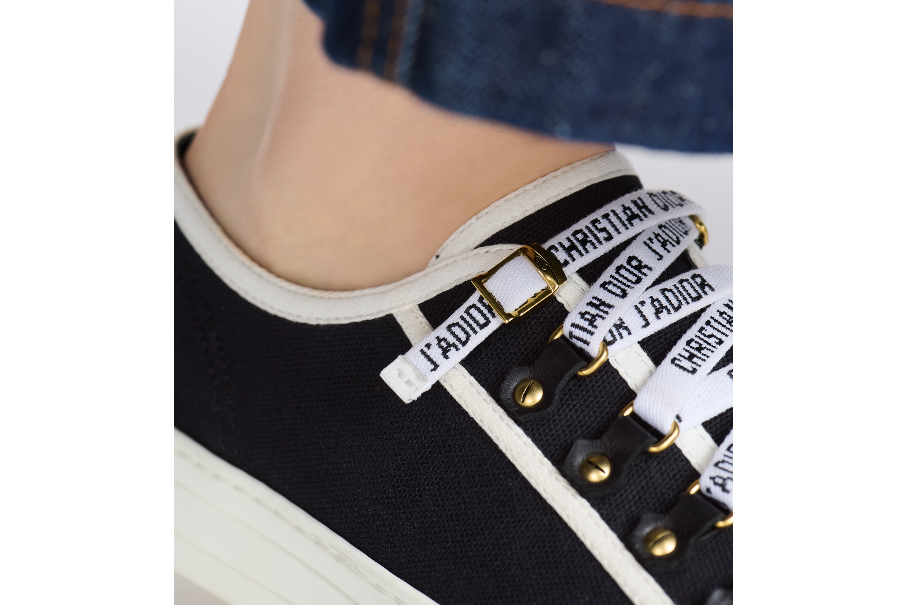 Look Walk'n'Dior Sneaker Black Cotton Canvas E17