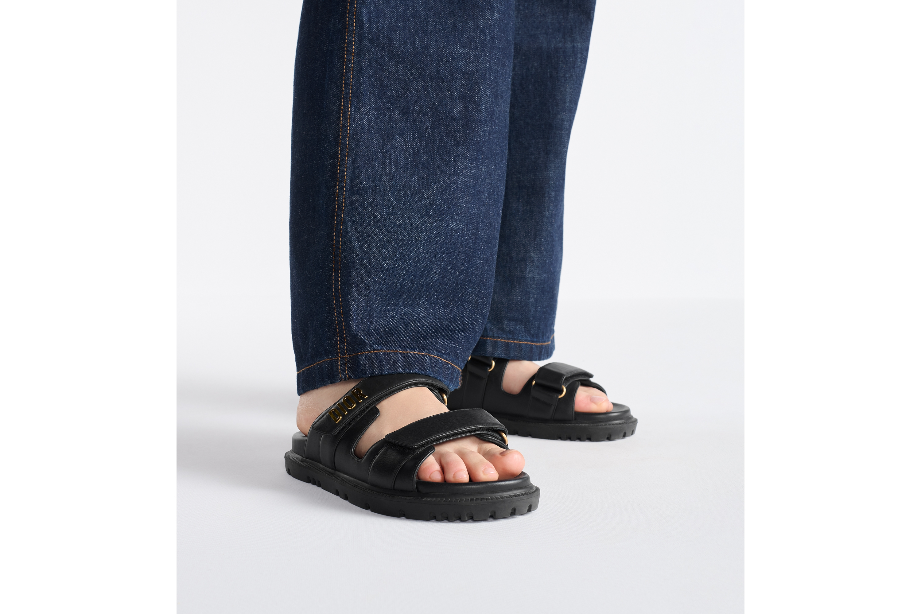 Look Dioract Slide Black Lambskin E15