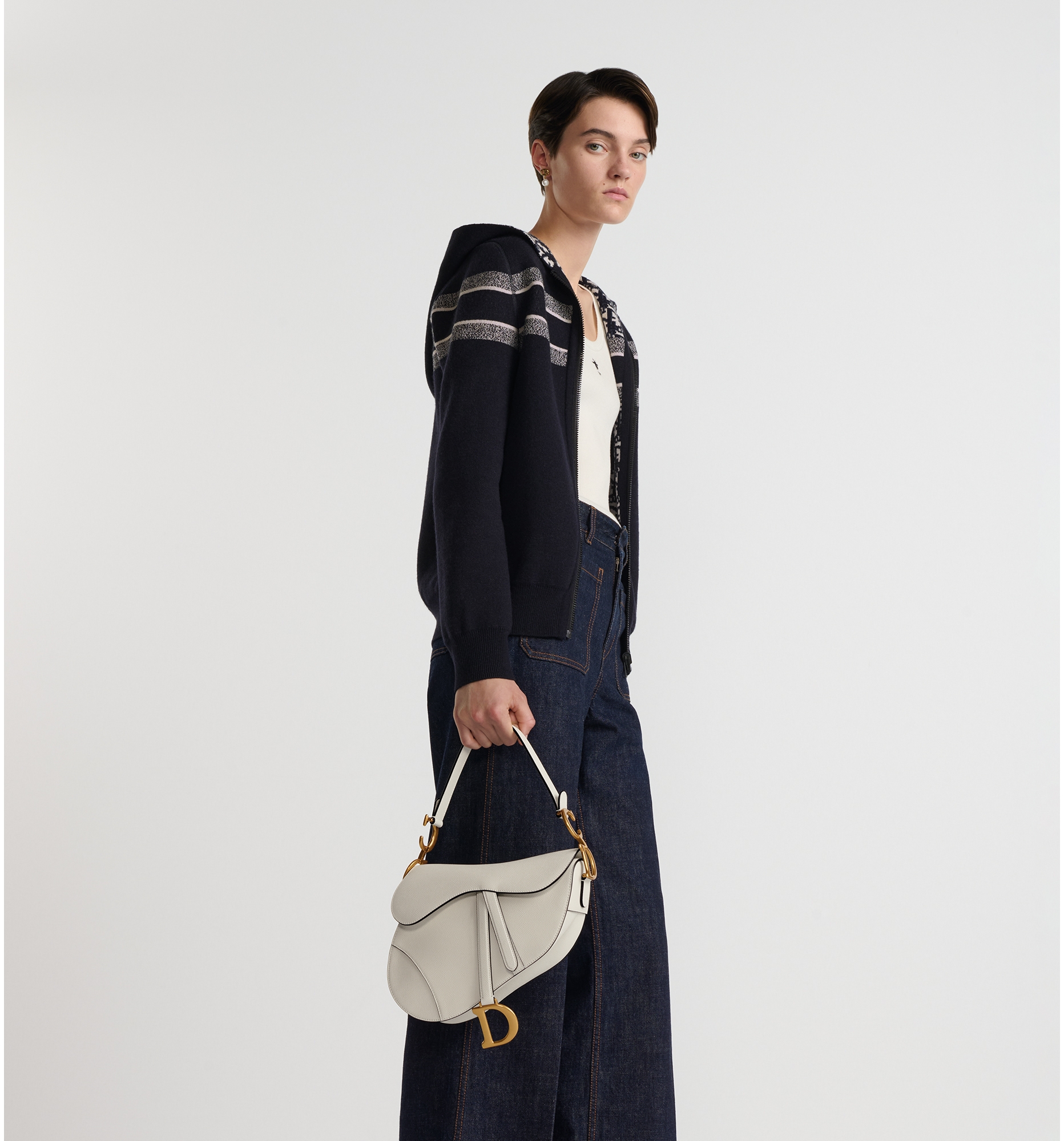 Dior saddle bag with long strap deals