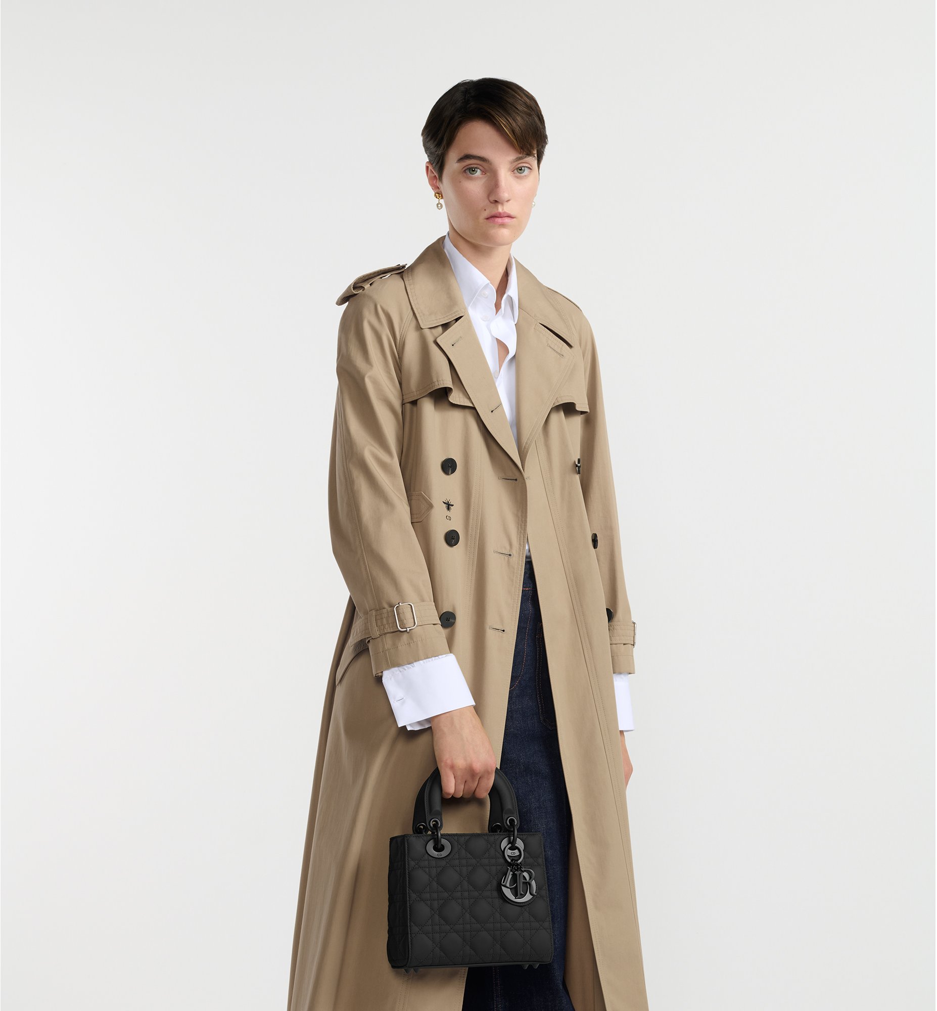Lady dior my abcdior bag black ultramatte cannage calfskin sale
