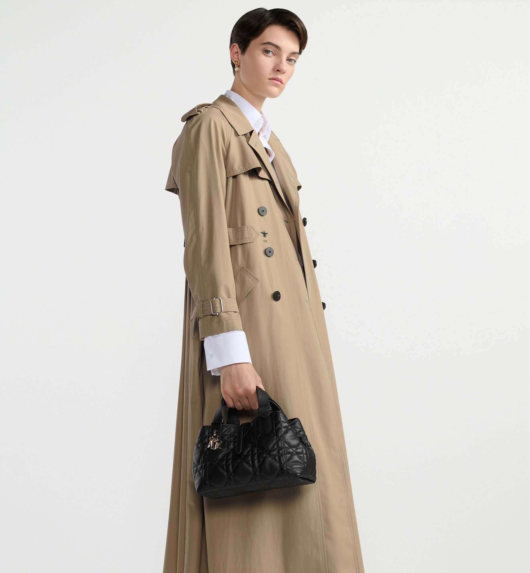 Small Dior Toujours Bag Black Macrocannage Calfskin | DIOR Small Dior Toujours Bag Black Macrocannage Calfskin | DIOR