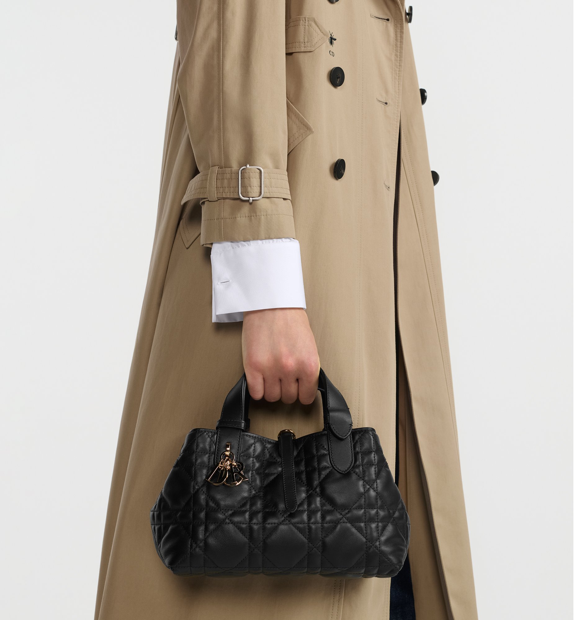 Small Dior Toujours Bag Black Macrocannage Calfskin | DIOR Small Dior Toujours Bag Black Macrocannage Calfskin | DIOR