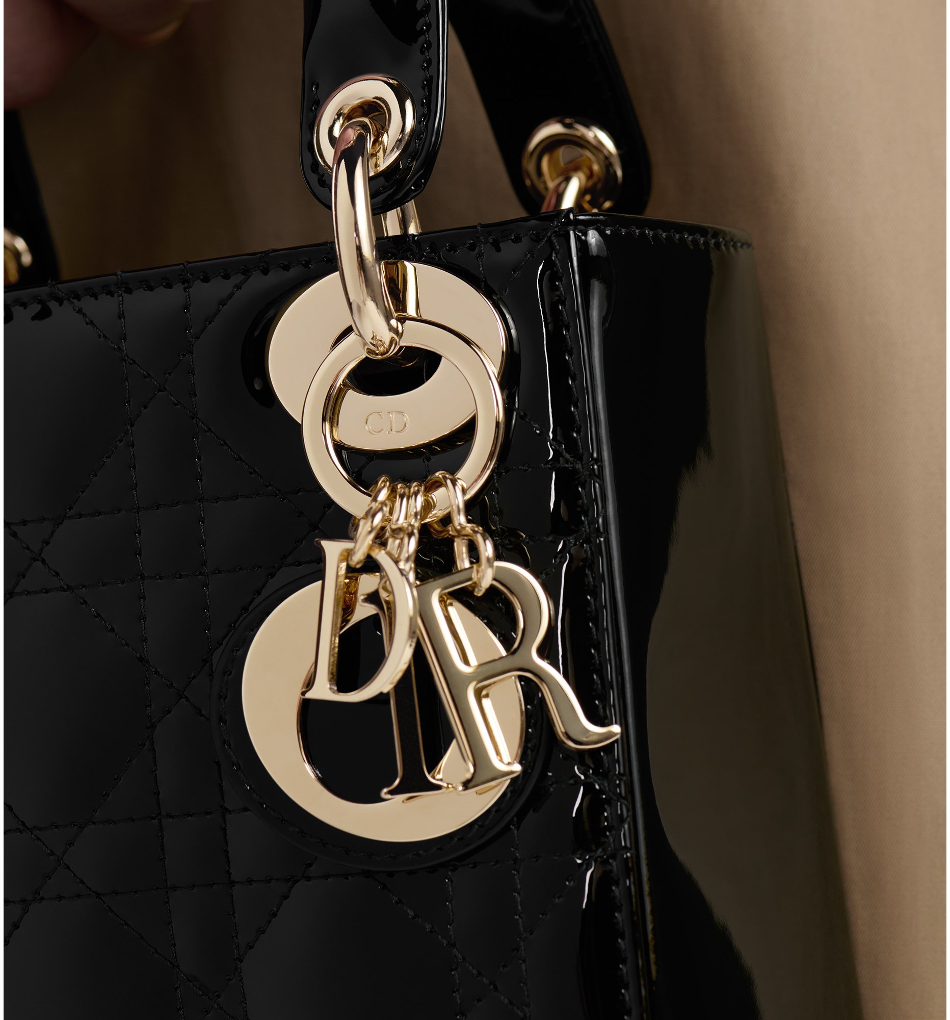 Lady dior patent bag hotsell