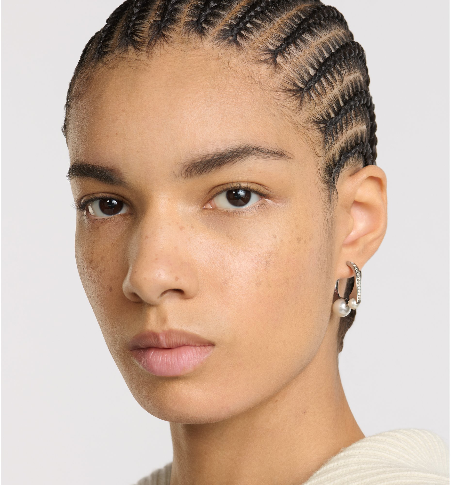 Mittelgroße Dior Tribales New Look Ohrringe Metall mit PalladiumFinish