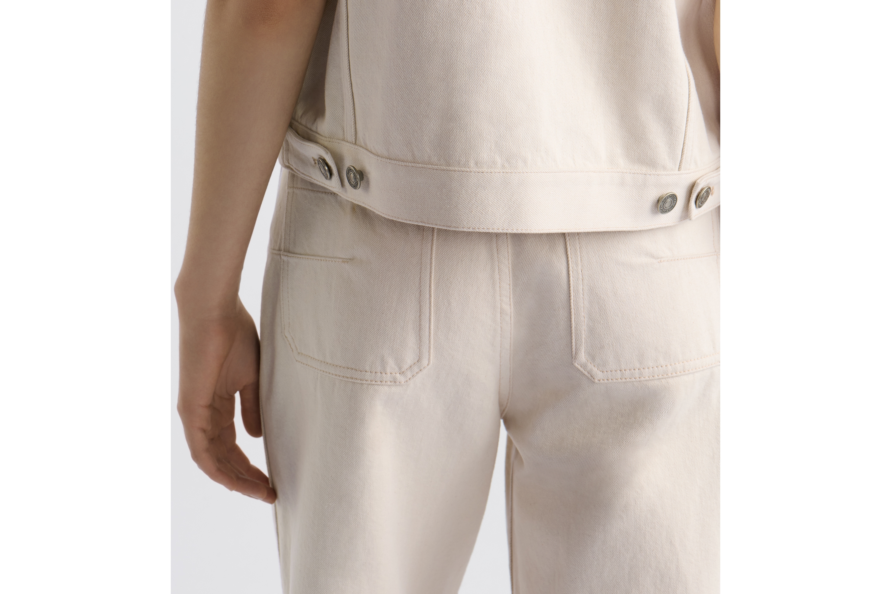 フレアジーンズ コットンデニム & ディオール オブリーク E13