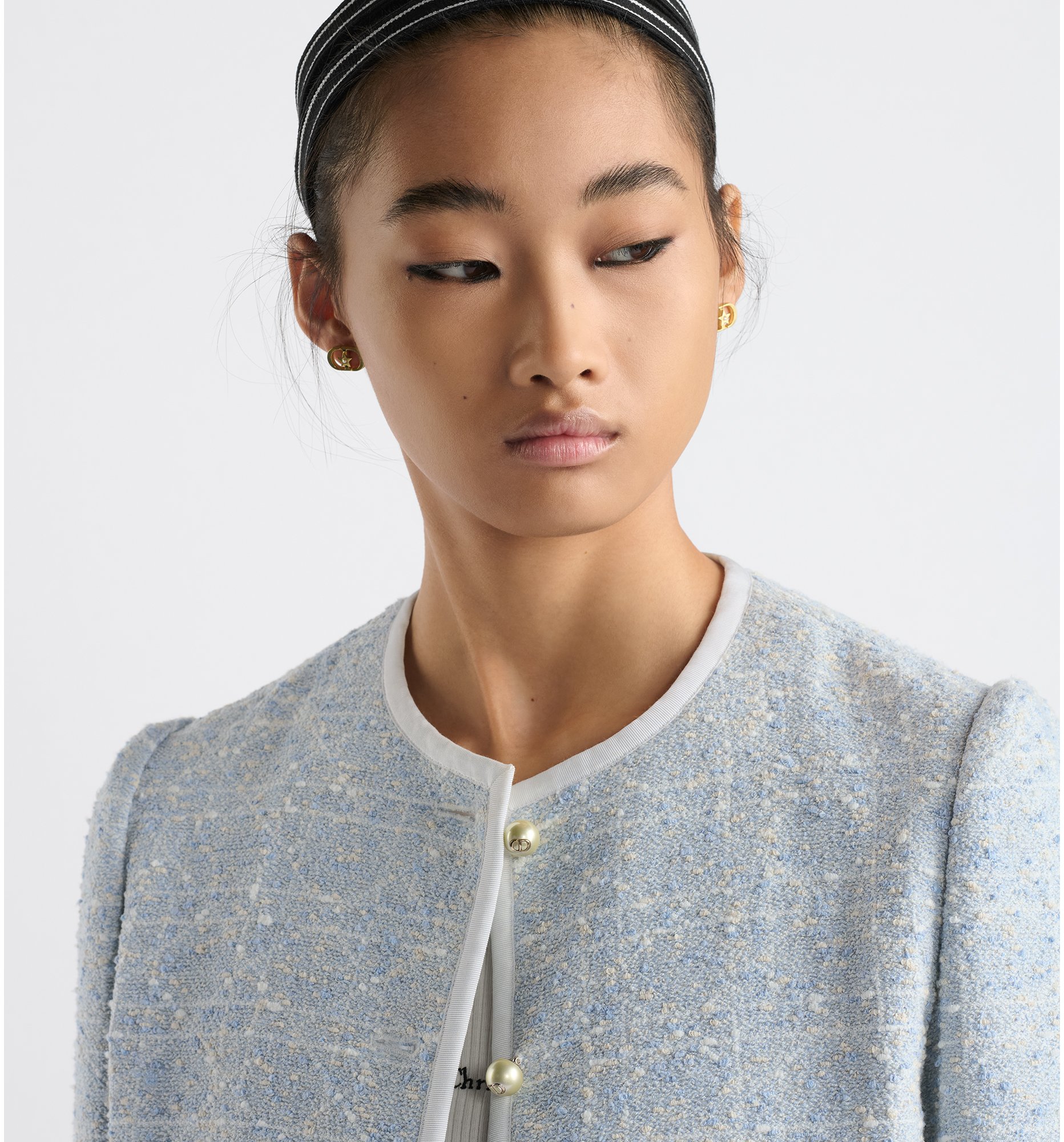 aria_look Macrocannage Cropped Jacket Three quarter opened view