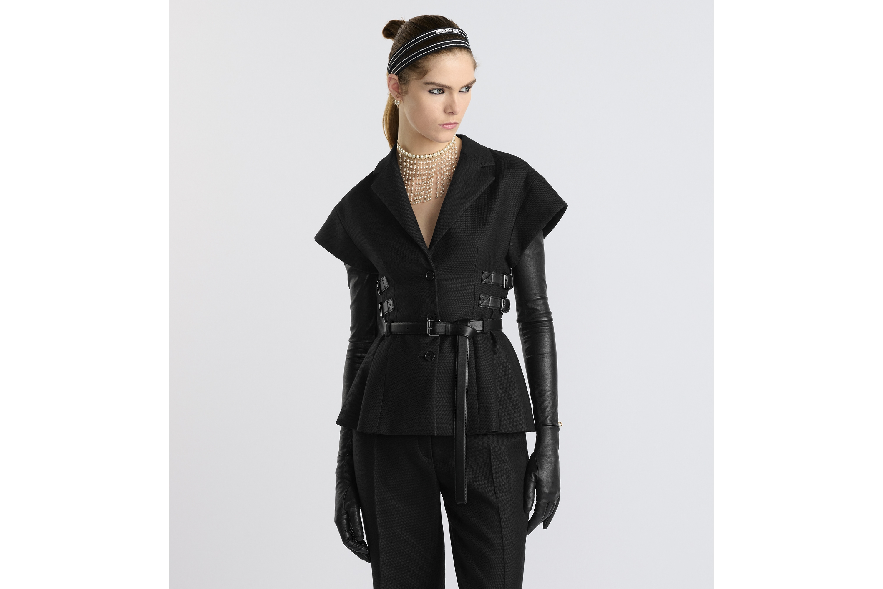 Short-Sleeved Belted Jacket