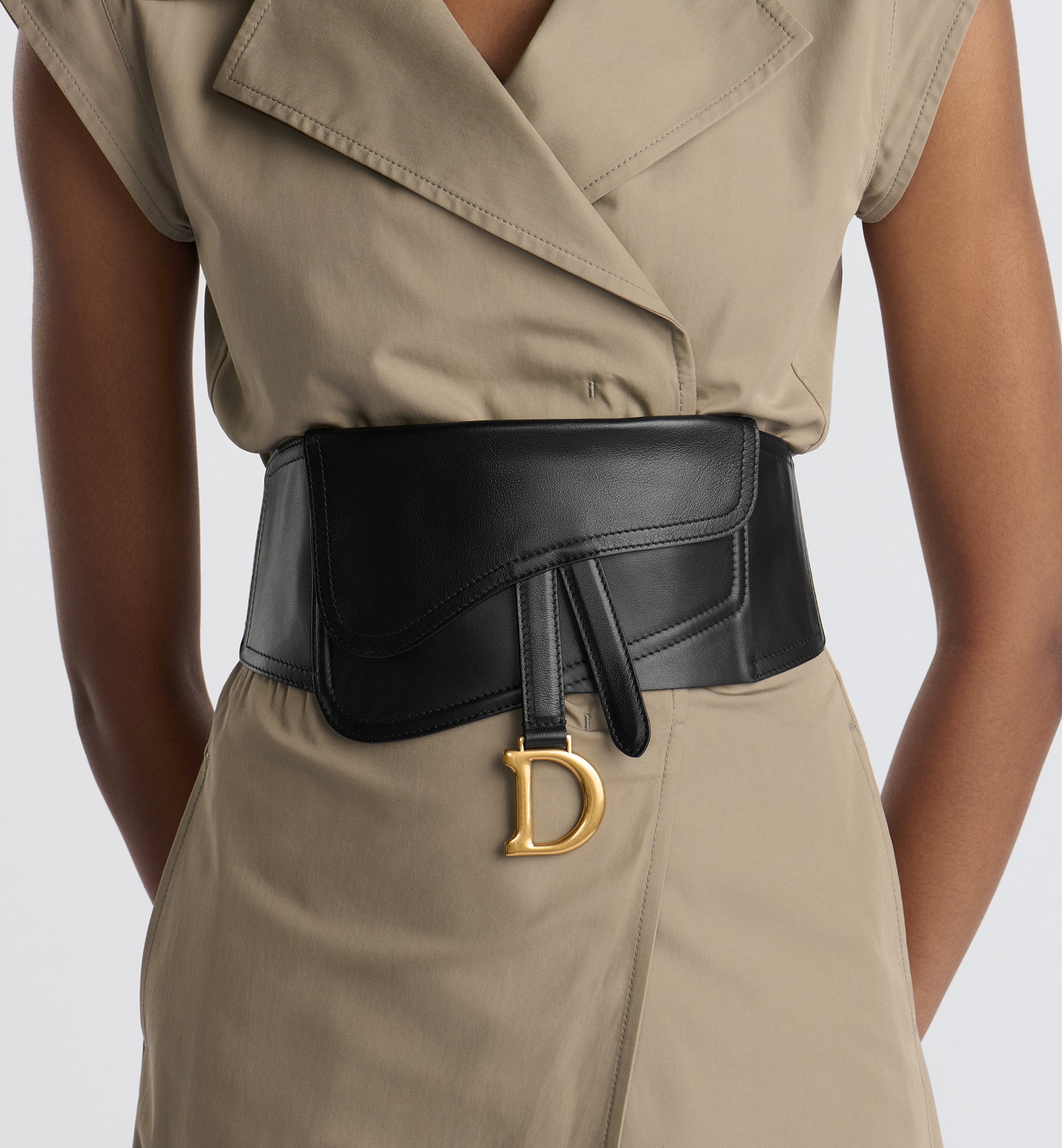 Saddle Belt Black Smooth Calfskin, 13.5 CM | DIOR Saddle Belt Black Smooth Calfskin, 13.5 CM | DIOR