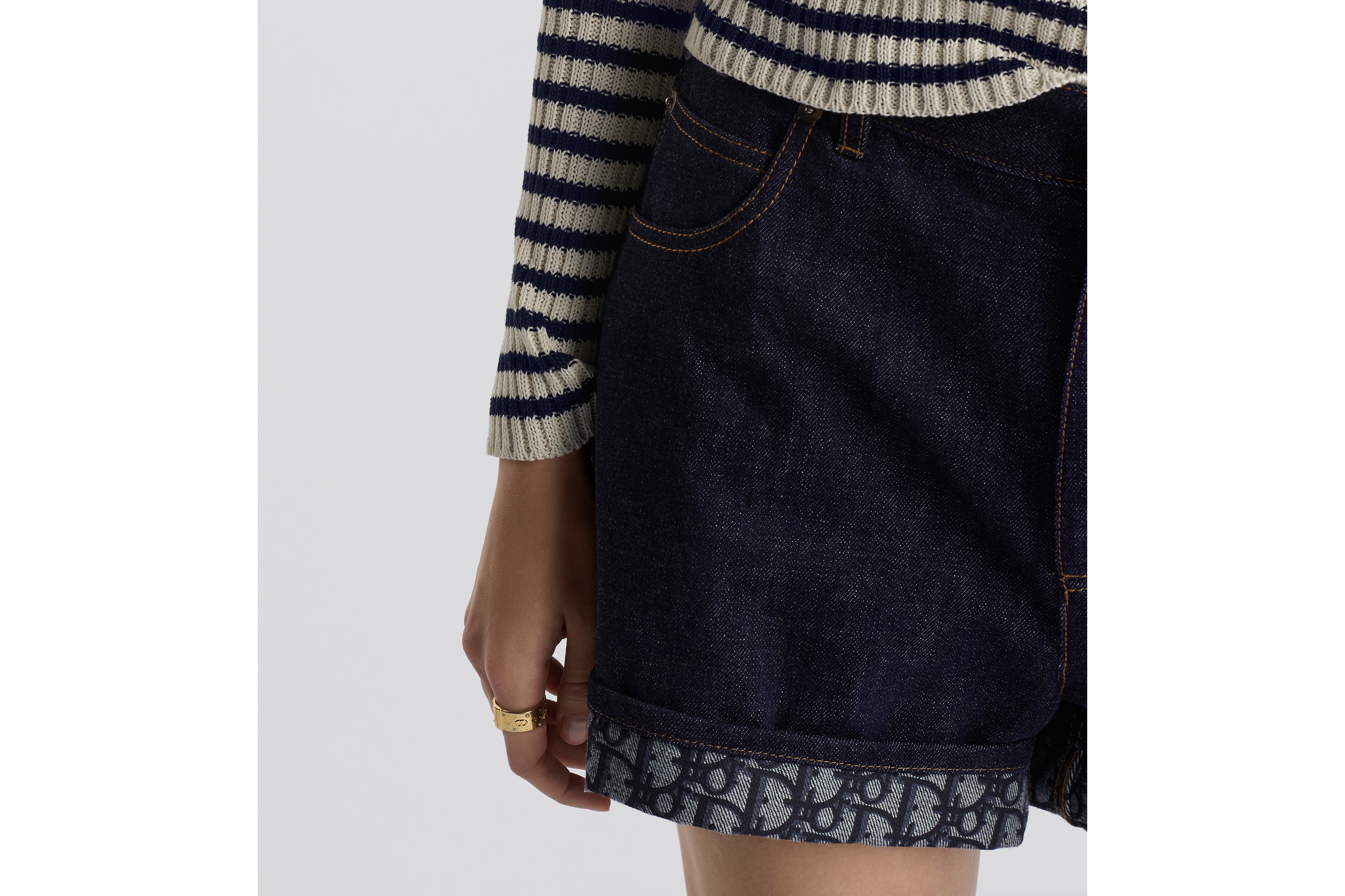 DIOR PRINTED DENIM SHORTS 268200