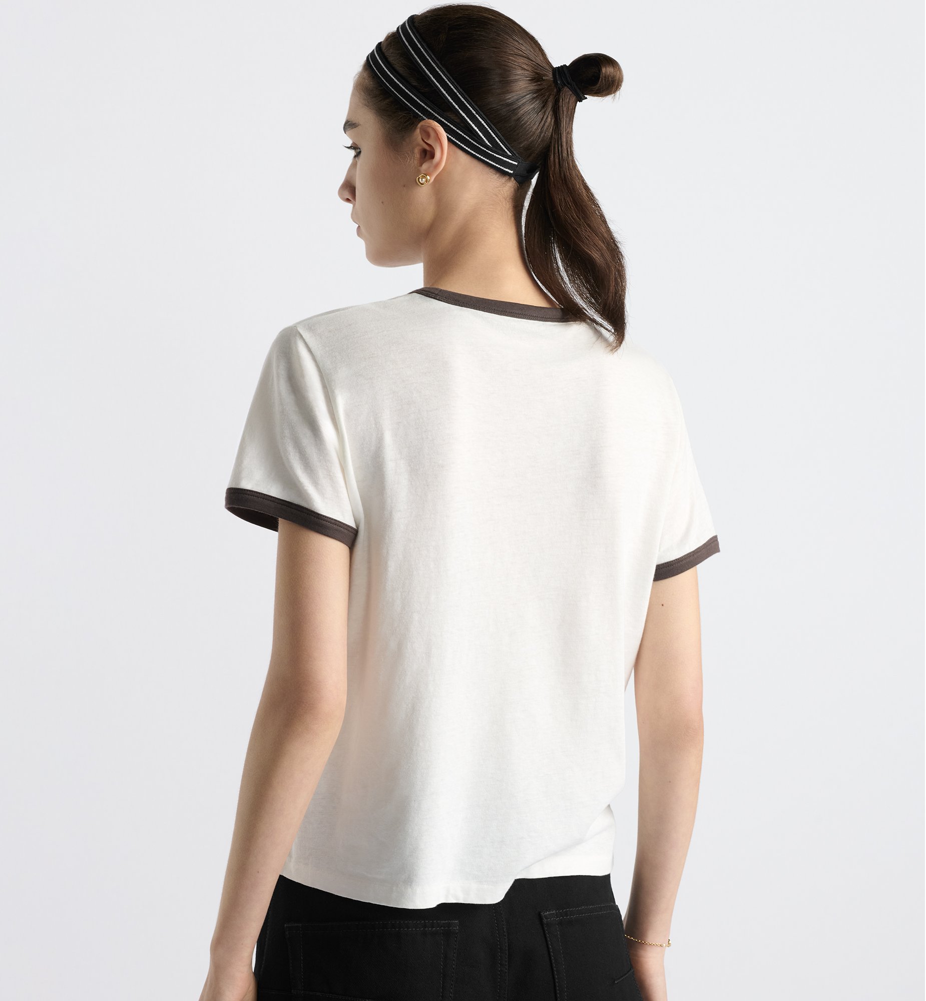 T-Shirt White, Black and Red Dior Race Cotton and Linen T-Shirt White, Black and Red Dior Race Cotton and Linen