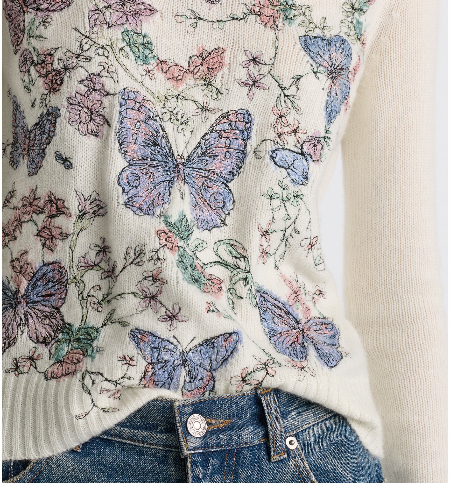 aria_look Embroidered Sweater Worn view