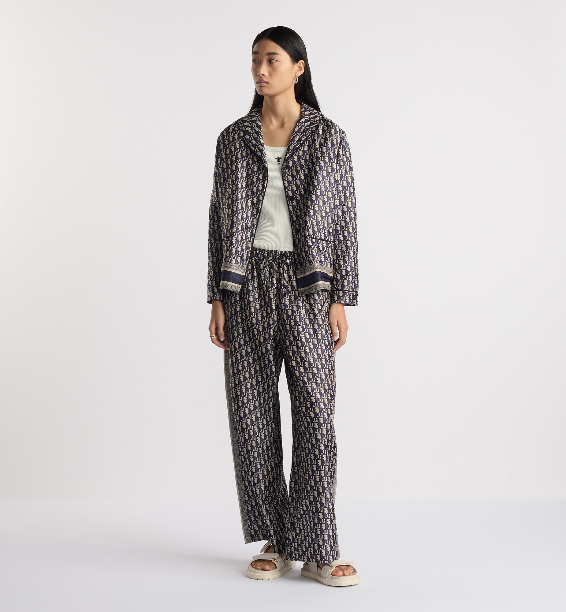 Dior Chez Moi Pants Blue Dior Oblique Silk Twill | DIOR Dior Chez Moi Pants Blue Dior Oblique Silk Twill | DIOR