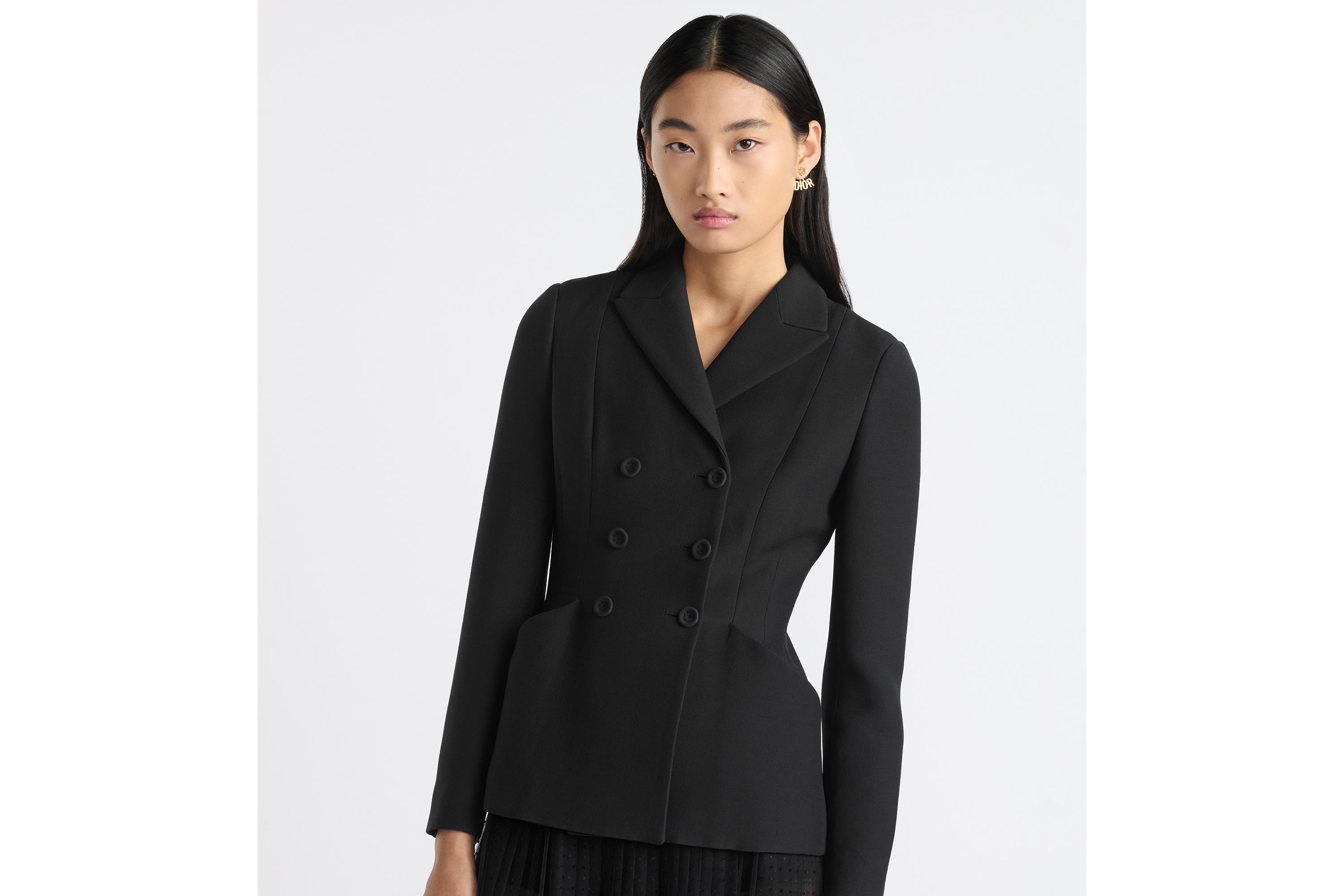 look_image_alt_prefix Giacca Bar 30 Montaigne Lana e seta doppiopetto nere E04