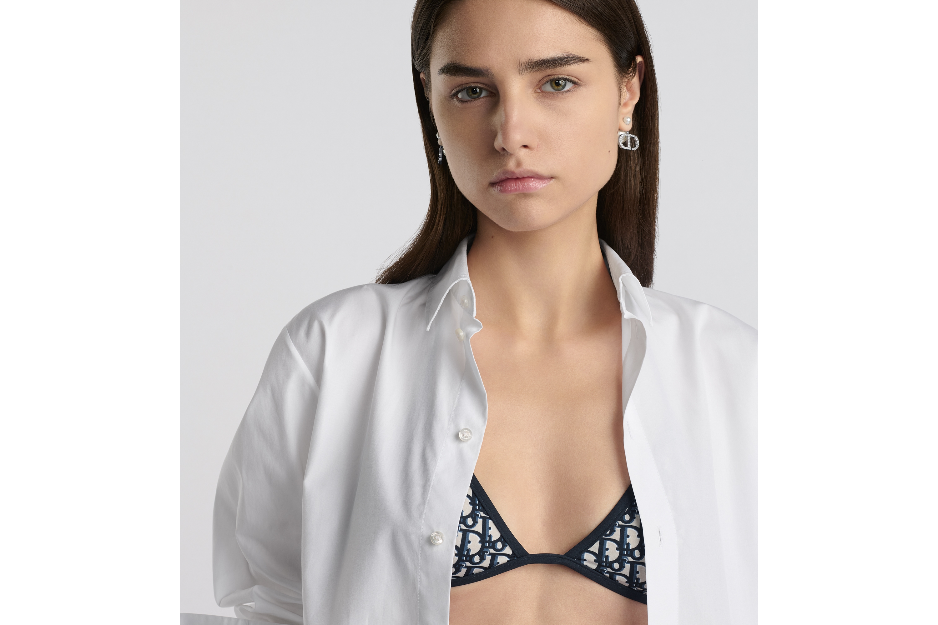 look_image_alt_prefix Bikinioberteil Dior Oblique Funktionsstoff in Blau E12