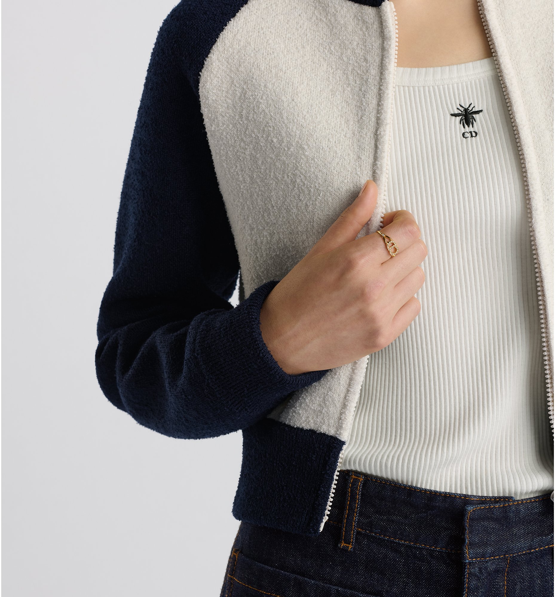 aria_look Christian Dior 8 Bomber Jacket Worn view cropped