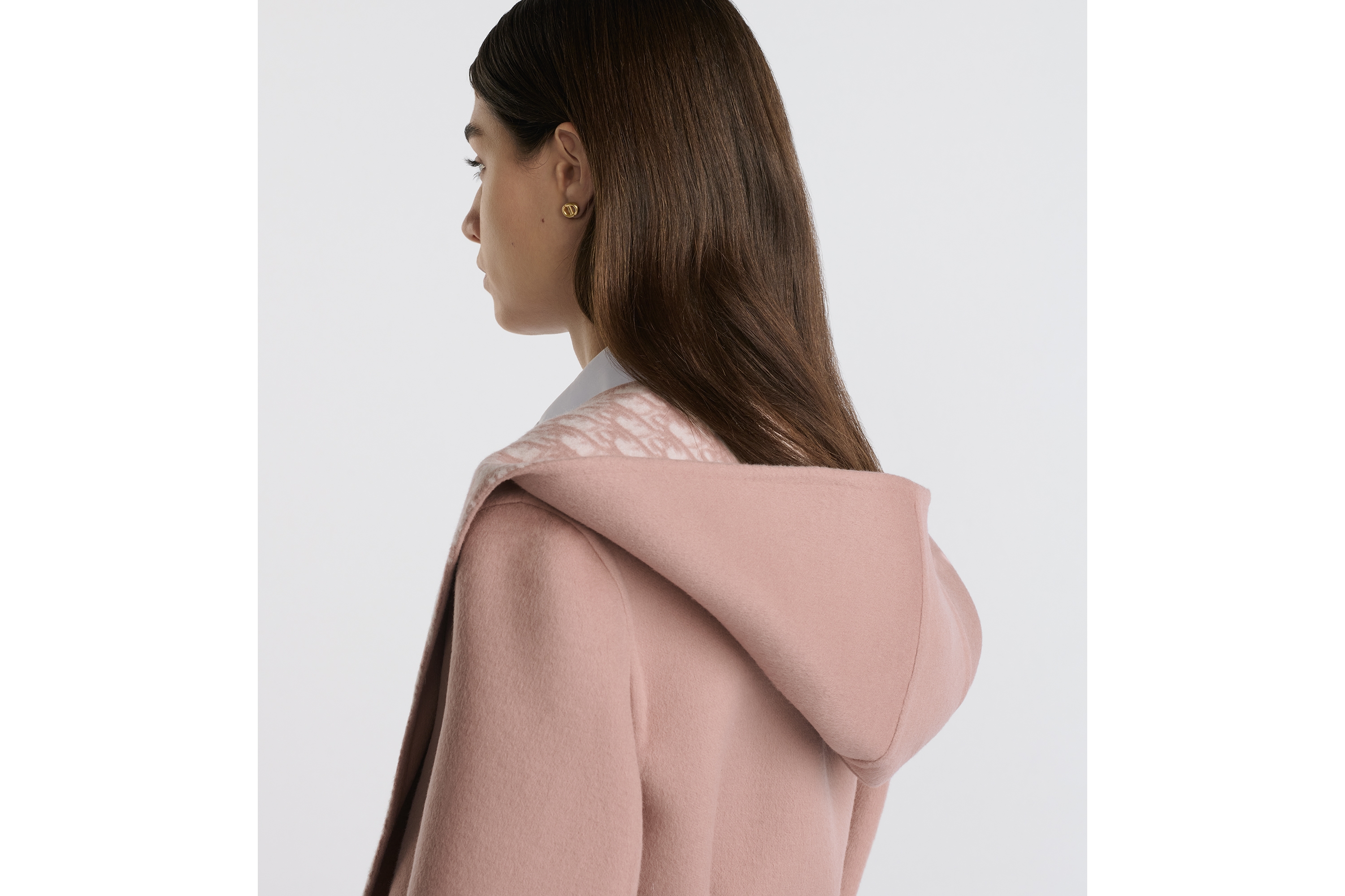 Cropped Coat with Hood and Belt