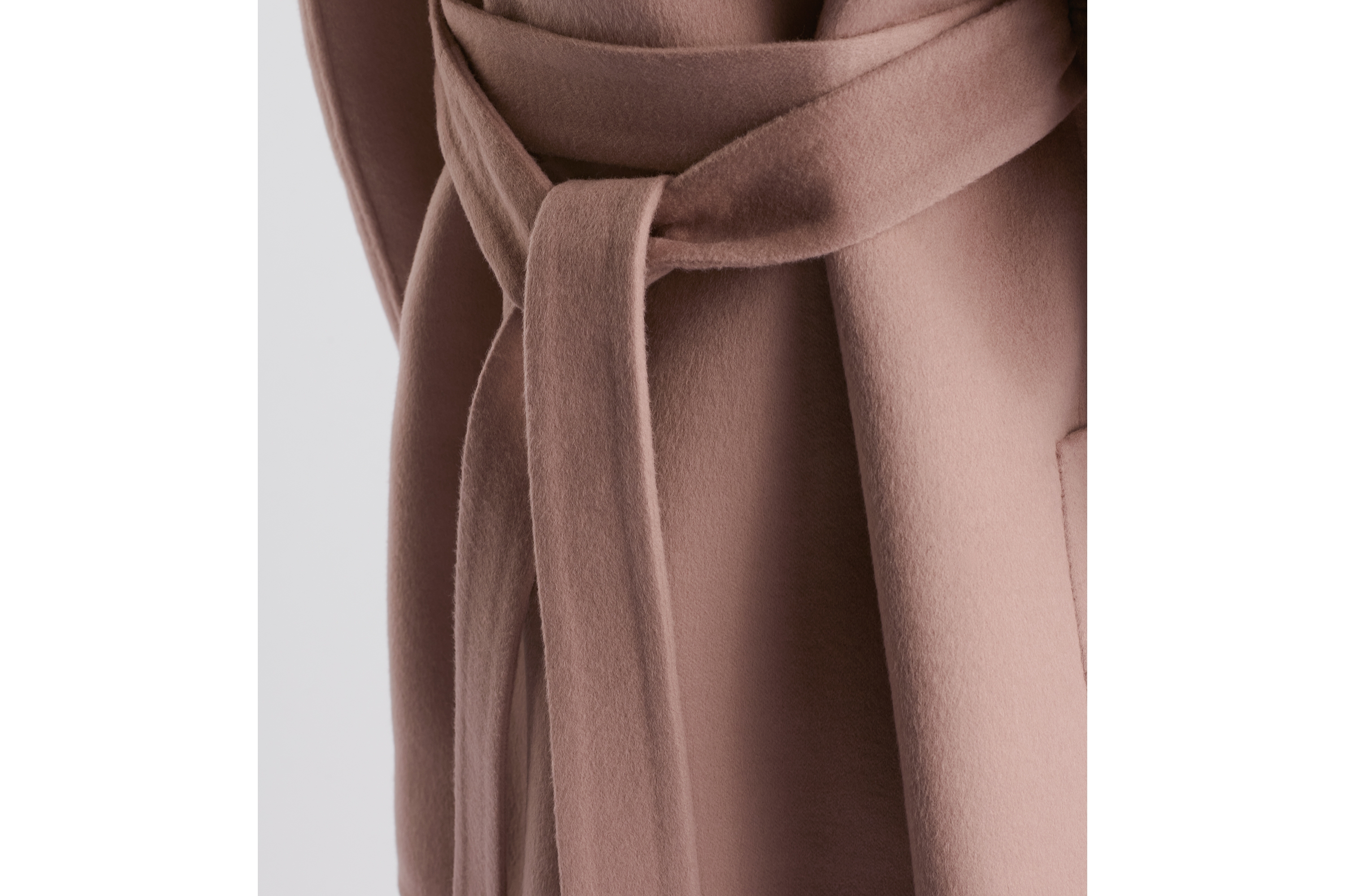Cropped Coat with Hood and Belt