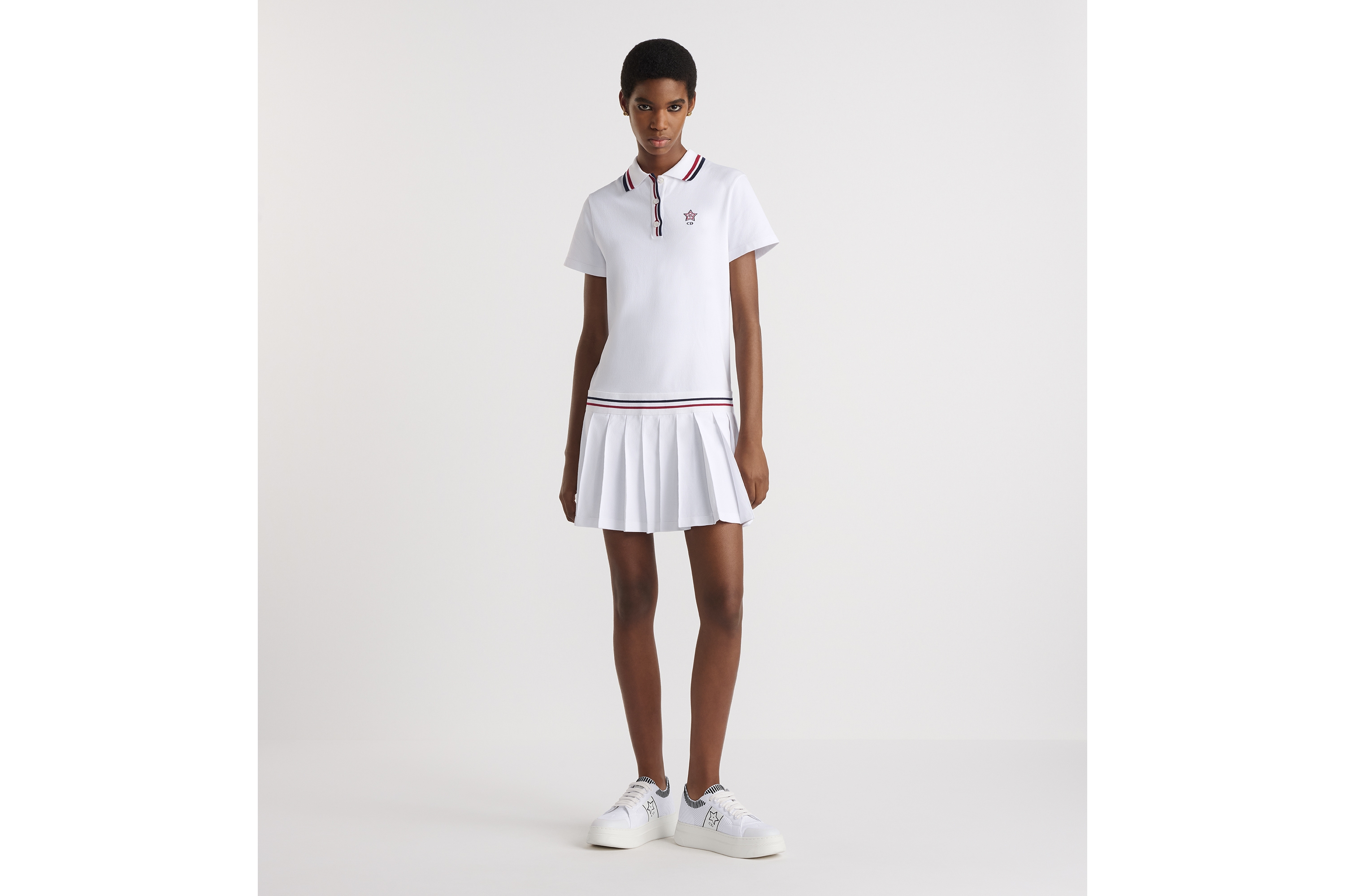 Dior Vibe Short Pleated Polo Dress
