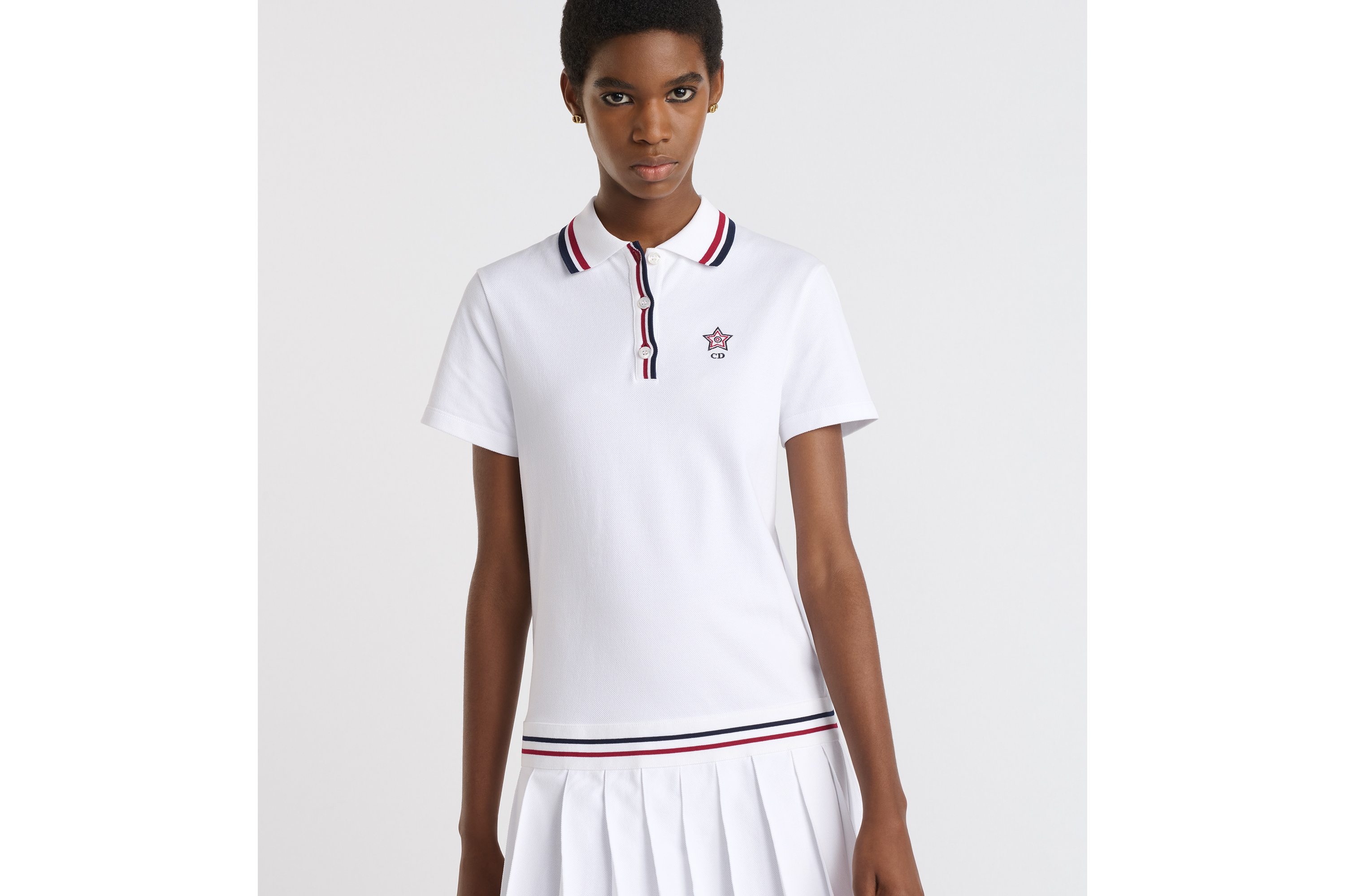 Dior Vibe Short Pleated Polo Dress