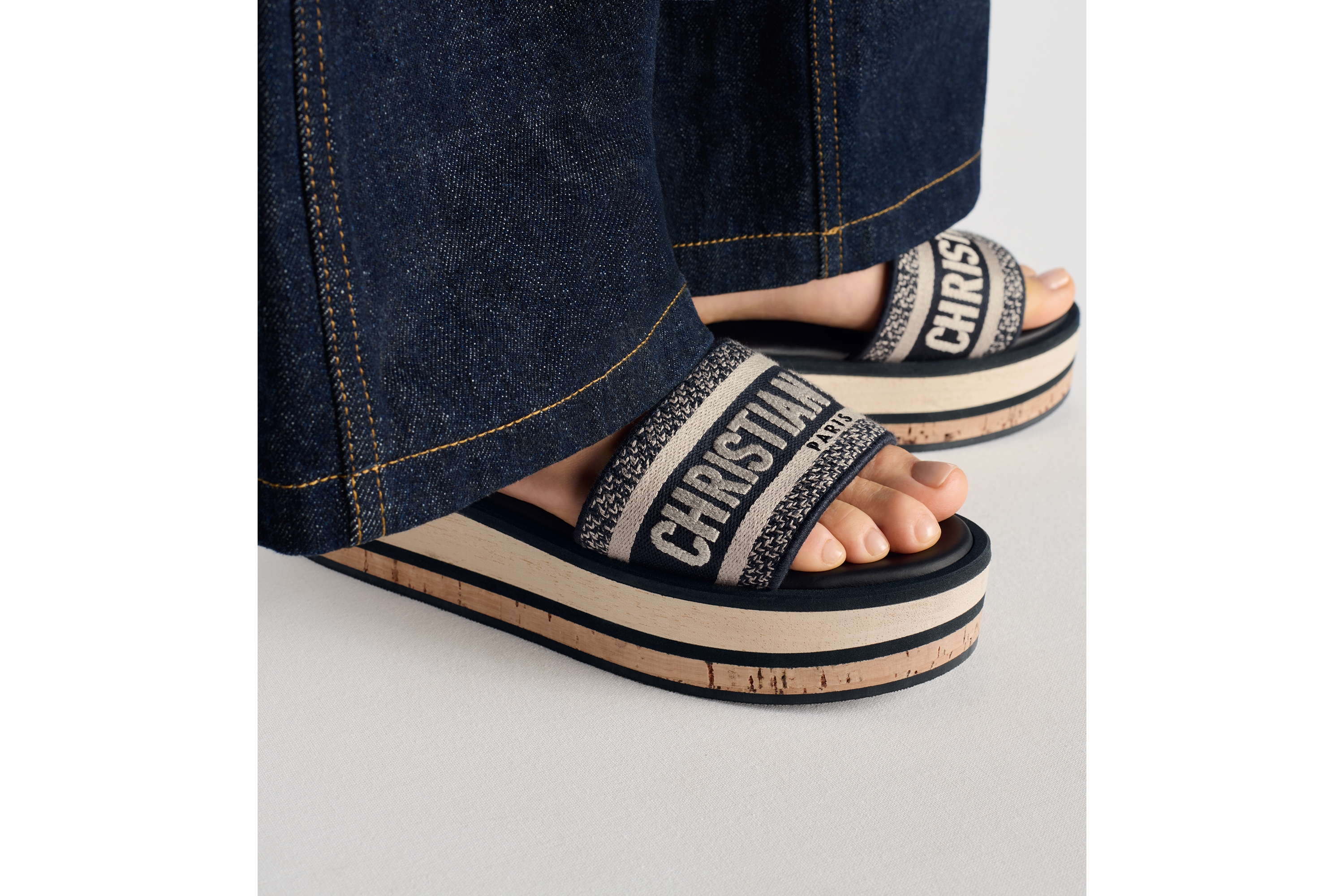 look_image_alt_prefix Dway プラットフォームスライド エンブロイダリー コットン E17