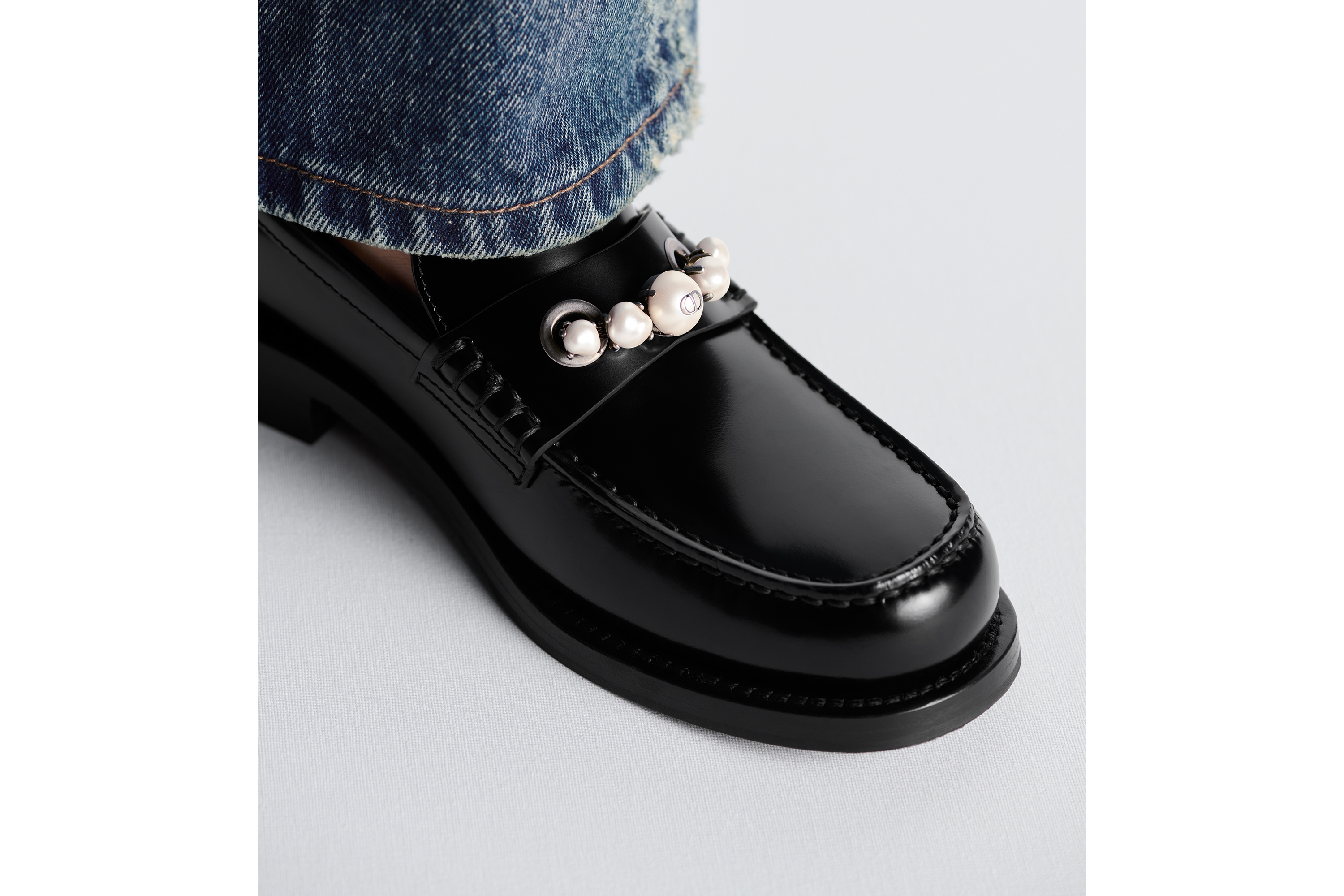 Look Dior Paris Loafer Black Brushed Calfskin E17