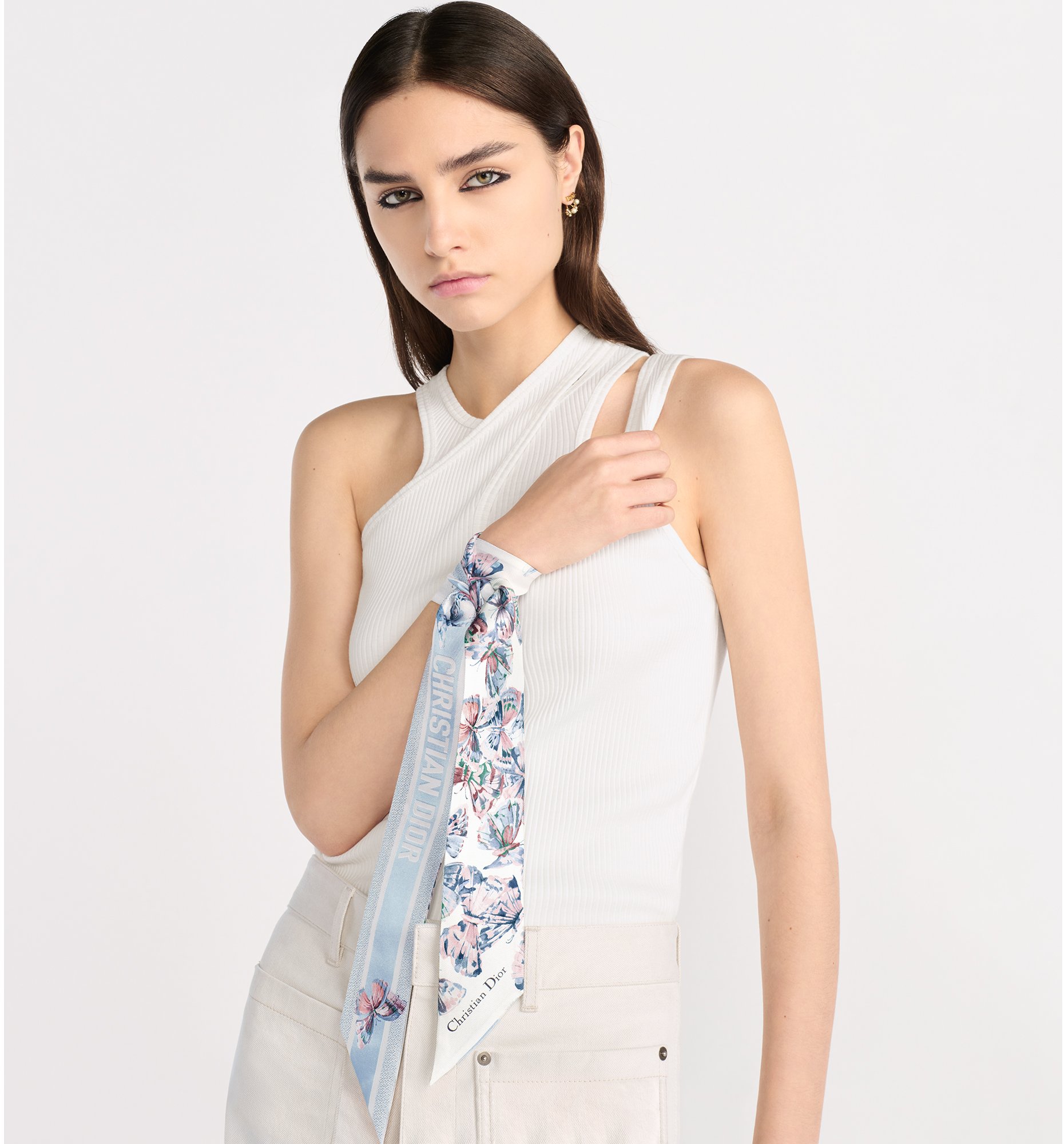 aria_look Dior Camo Papillon Mitzah Scarf Detailed view