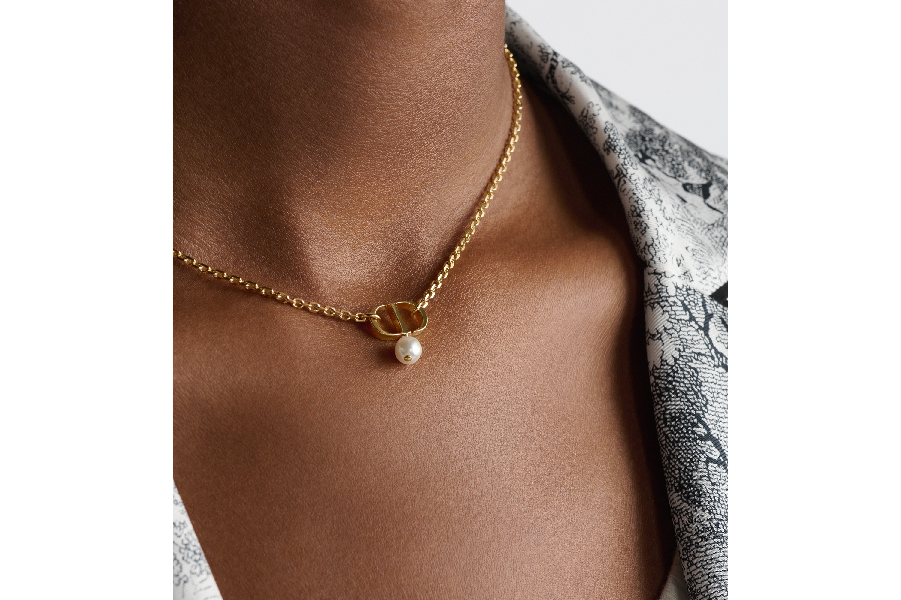 【美品】ディオール Dior Petit CD ネックレス ゴールド×パール ディオール DIOR ネックレス レディース ペンダント PETIT CD