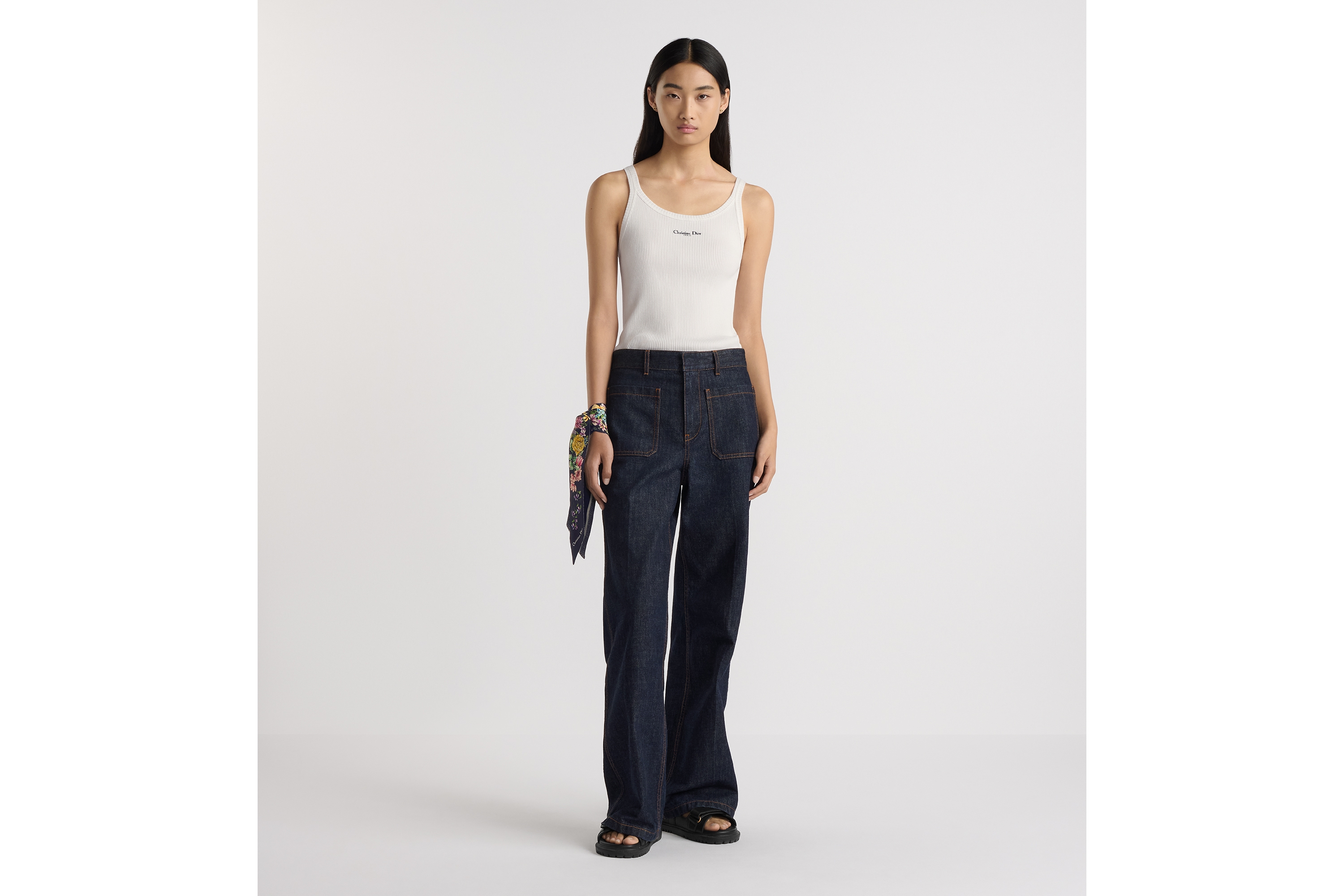 D-Floral ミッツァ スカーフ シルクツイル E17