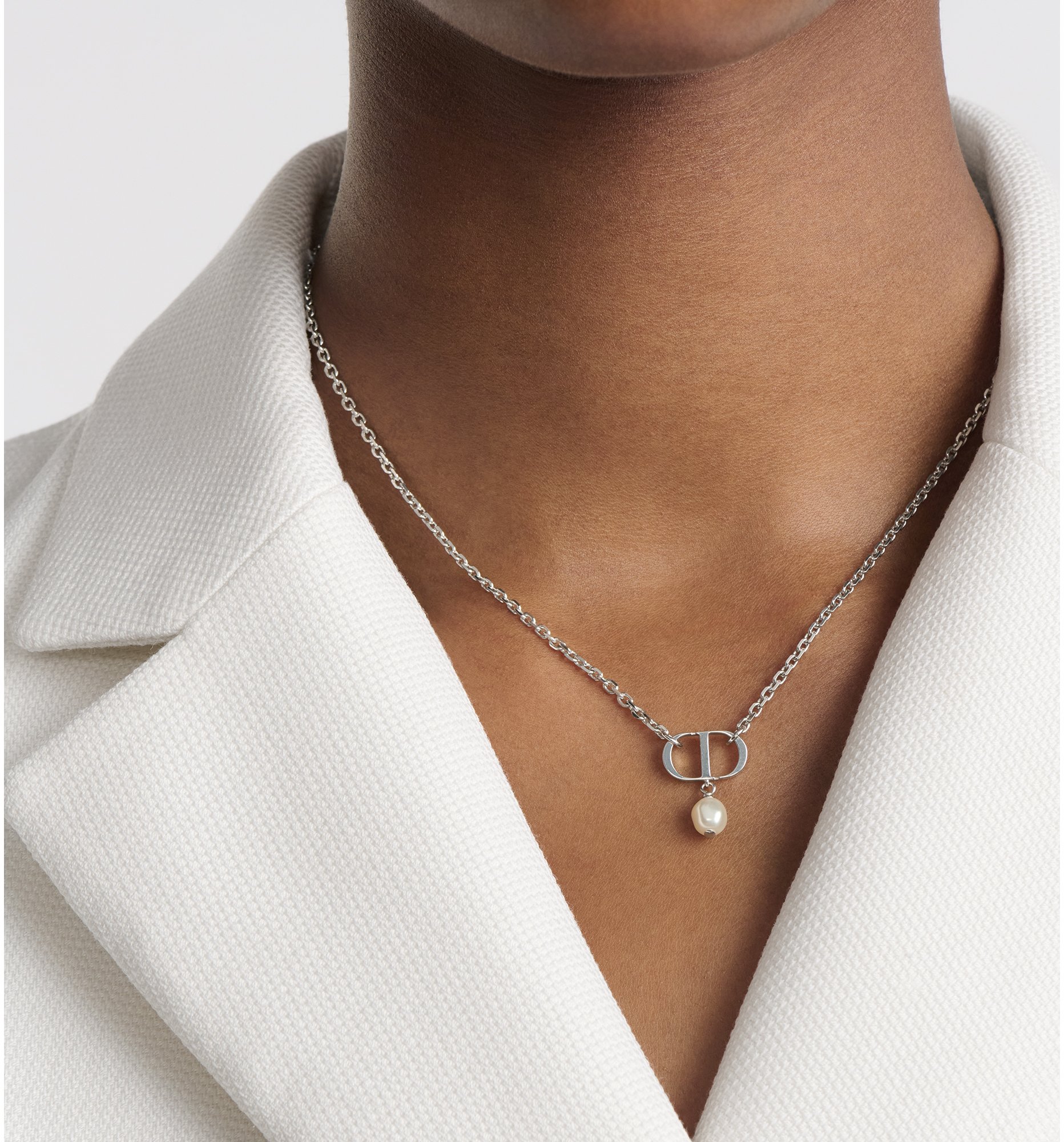 aria_look Petit CD Necklace Worn view cropped