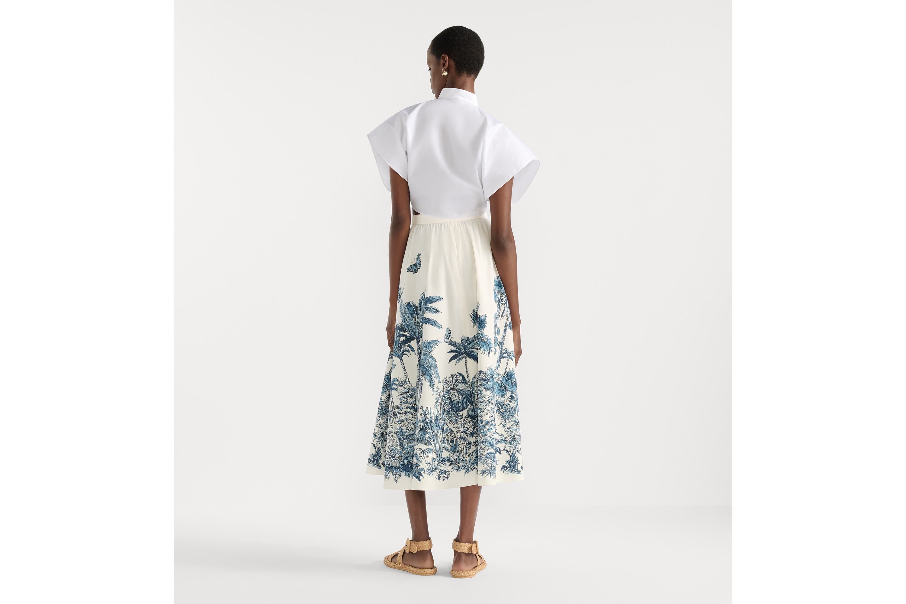 Dioriviera Mid-Length Flared Skirt