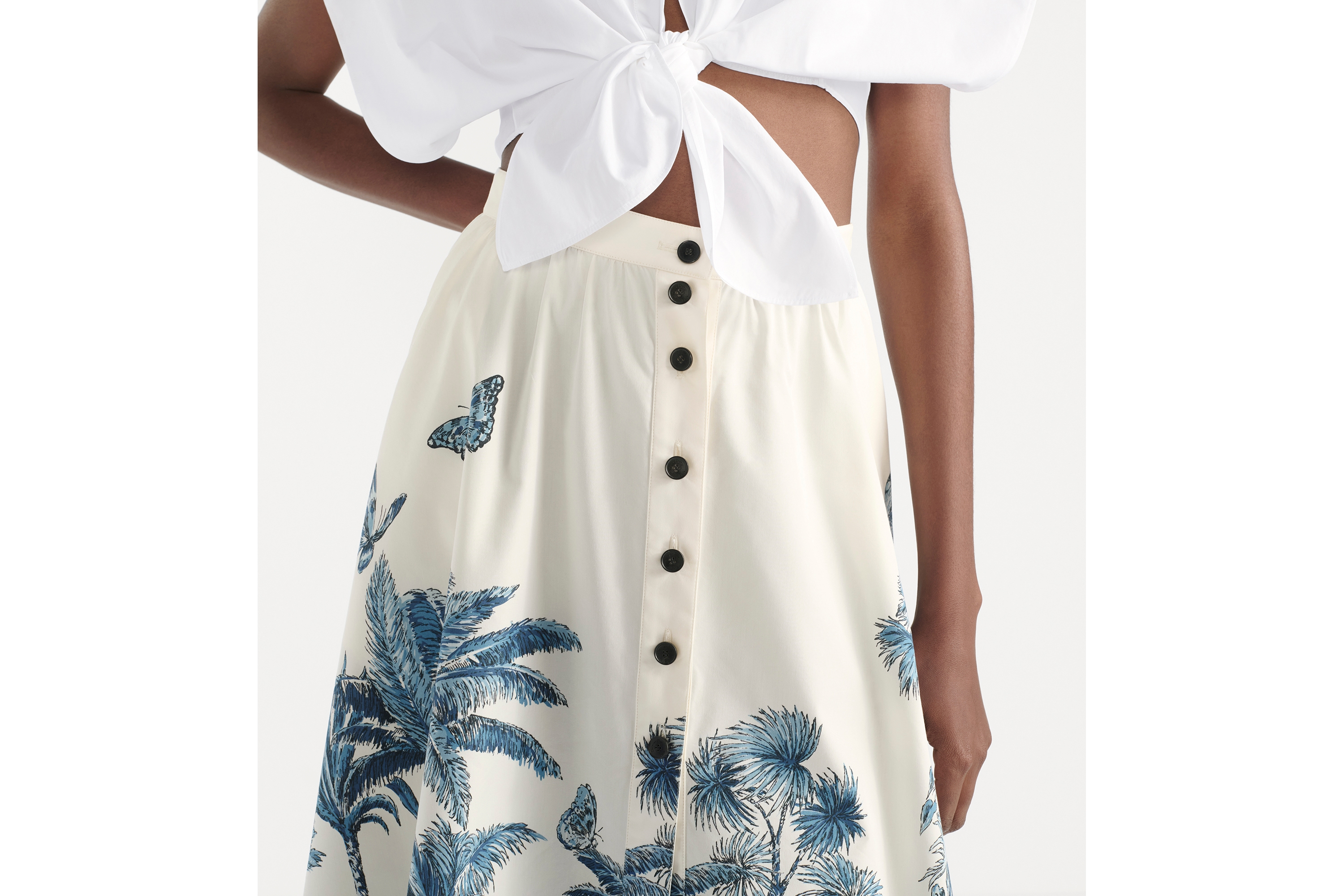 Dioriviera Mid-Length Flared Skirt