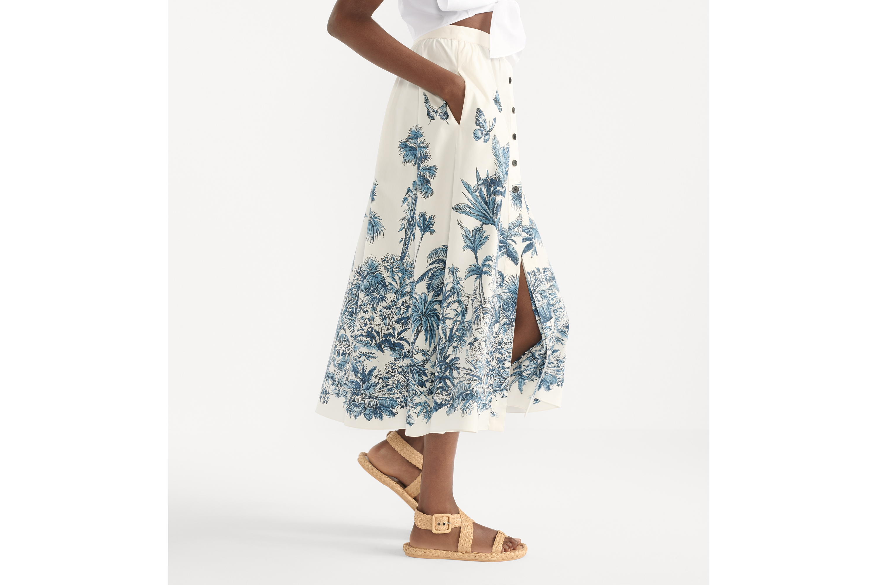 Dioriviera Mid-Length Flared Skirt