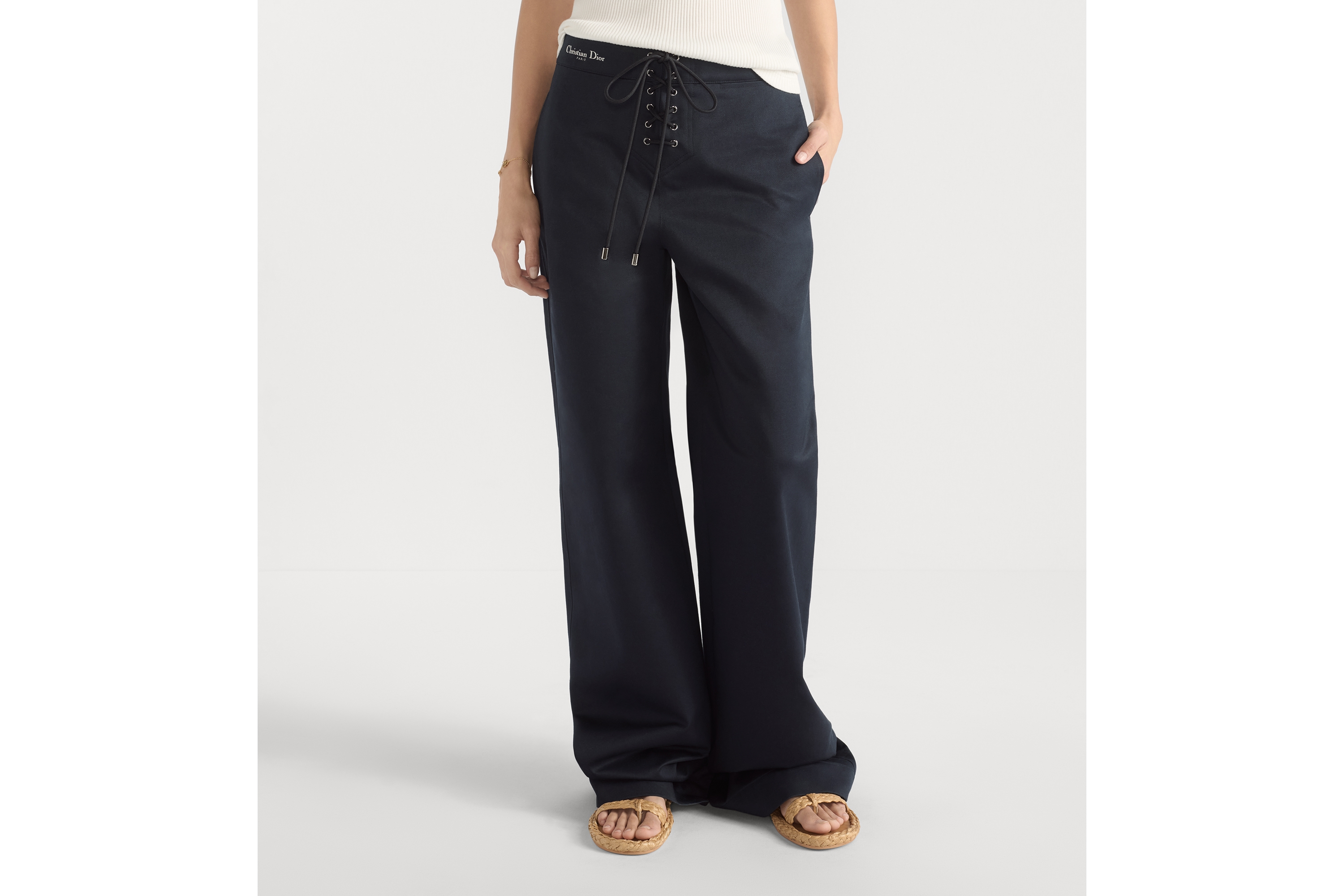 Dioriviera フレアパンツ コットンギャバジン E14