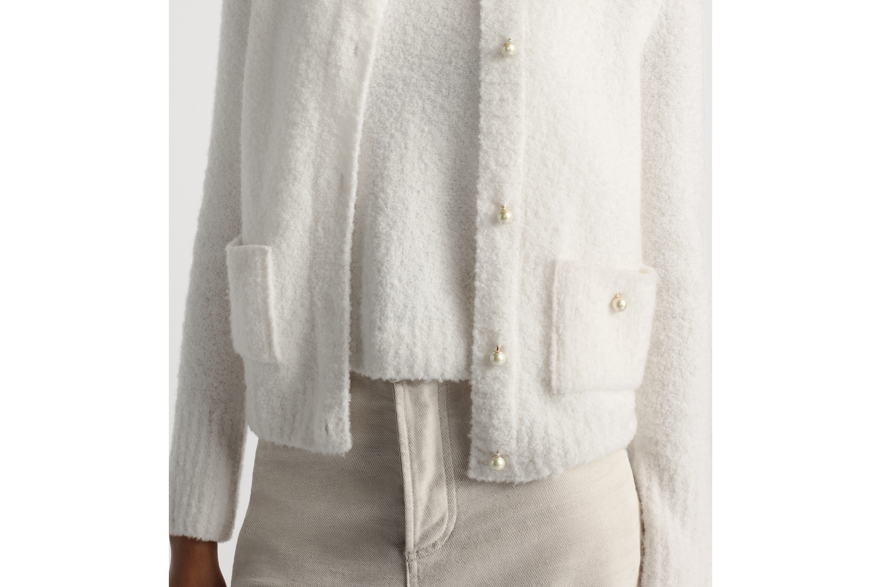 Look Twinset Ecru Wool-Cashmere-Blend Knit E13