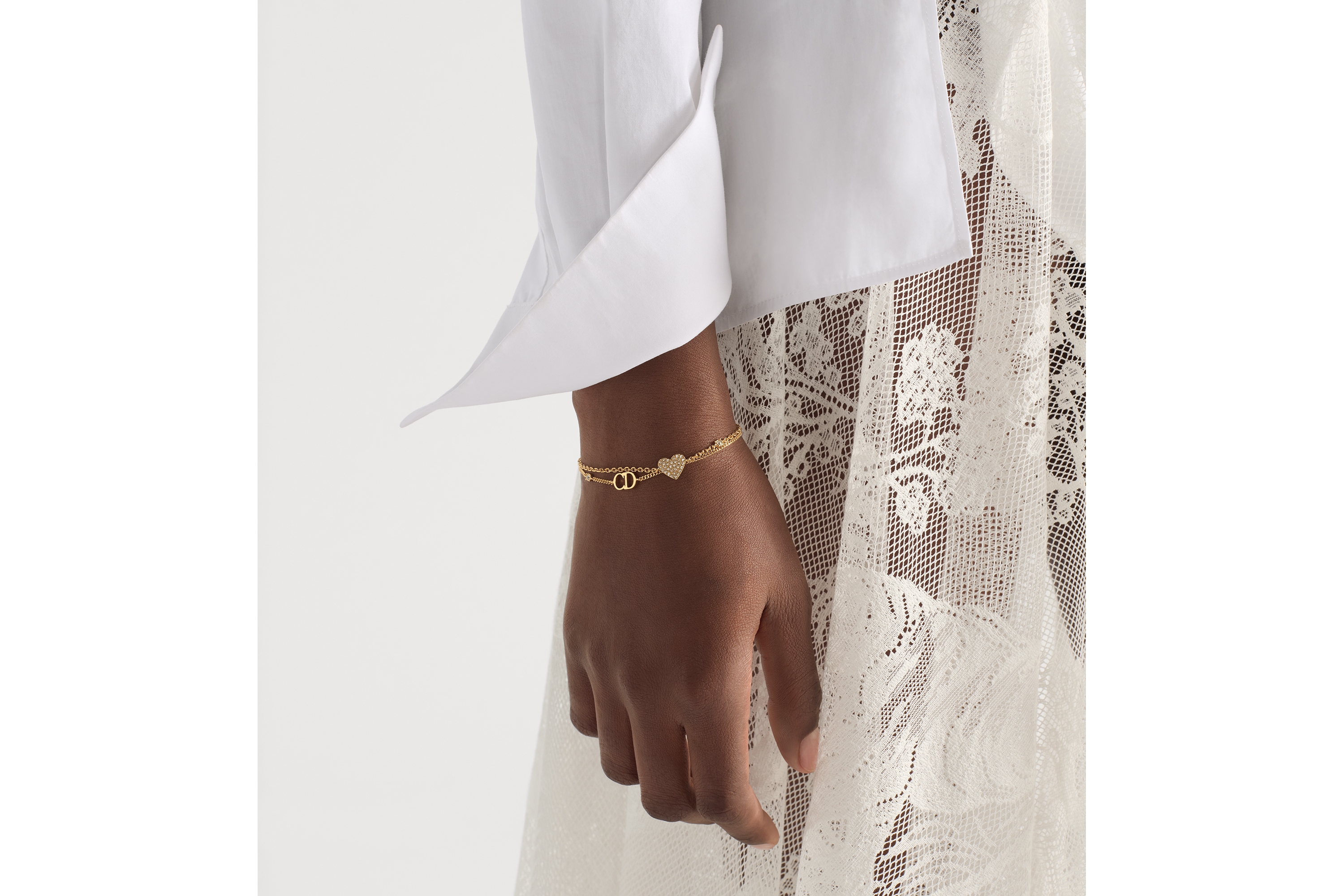 look_image_alt_prefix Clair D Lune Armband Metall mit Gold-Finish und Kristalle in Silberfarbe E11