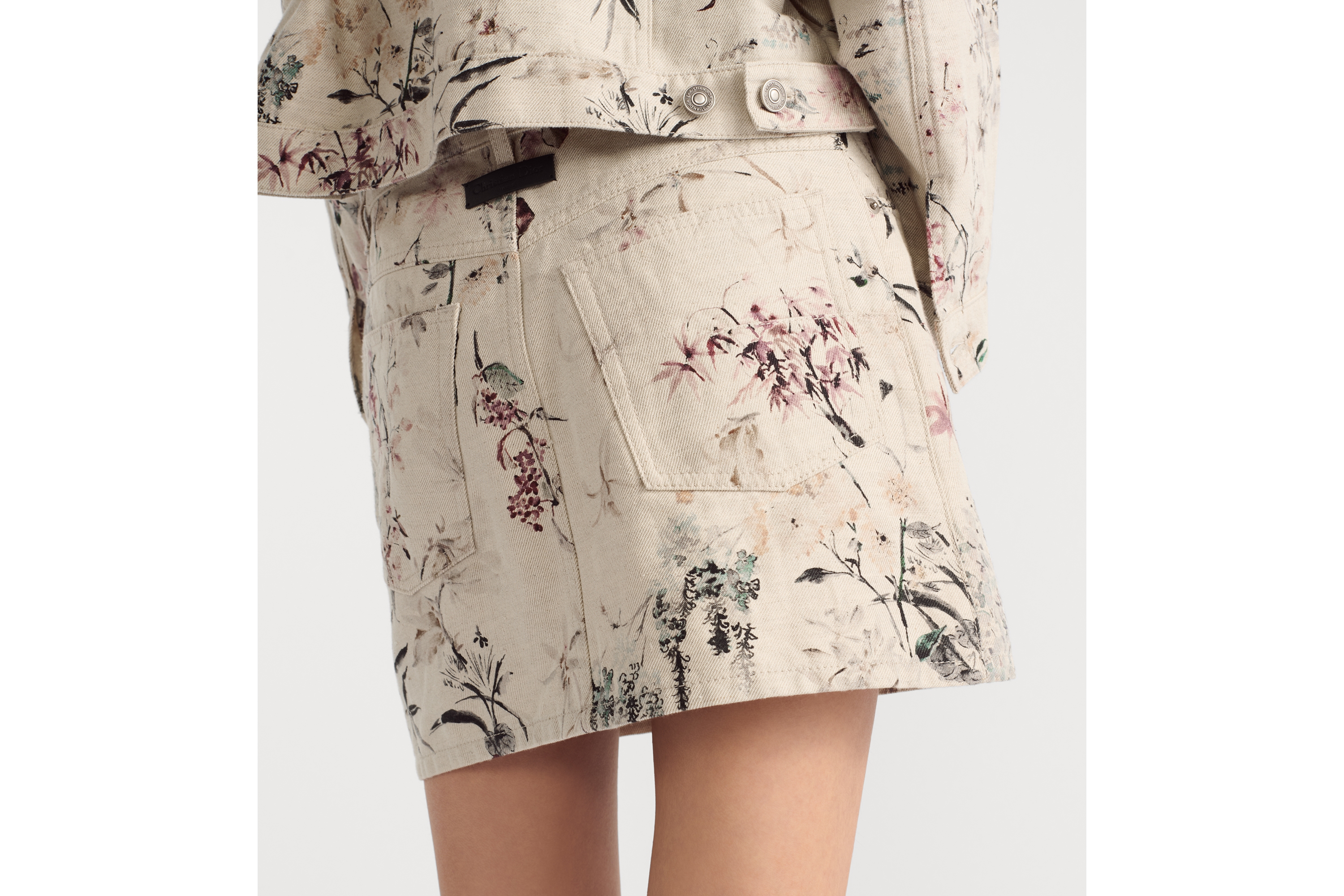 ミニスカート Millefiori コットン & リネン デニム E17