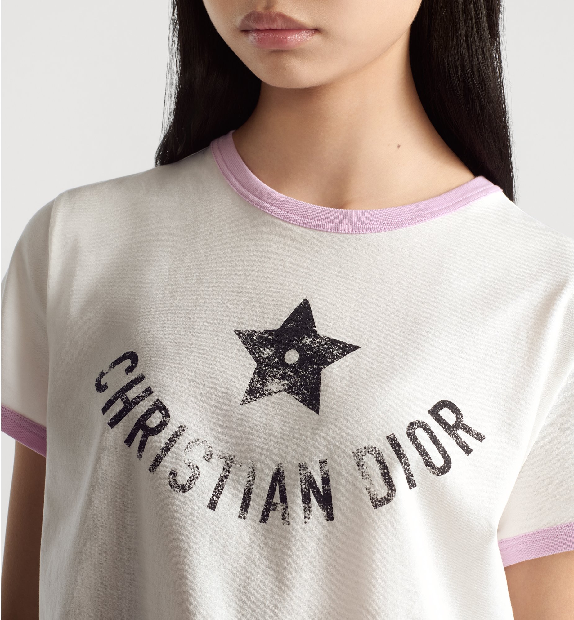 Dioriviera T-Shirt White, Black and Pink Cotton Jersey | DIOR Dioriviera T-Shirt White, Black and Pink Cotton Jersey | DIOR
