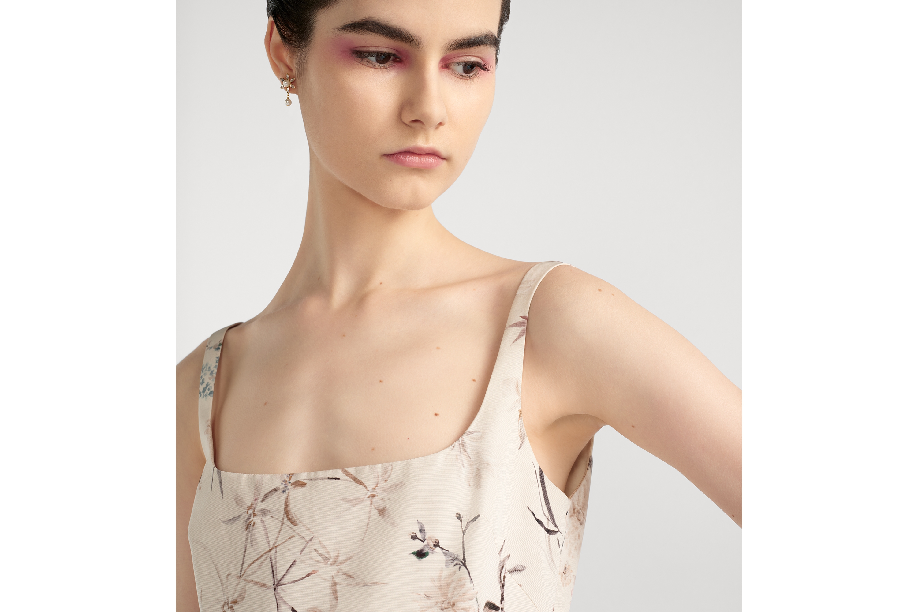 ベルト付き ミディドレス Millefiori シルクファイユ E12