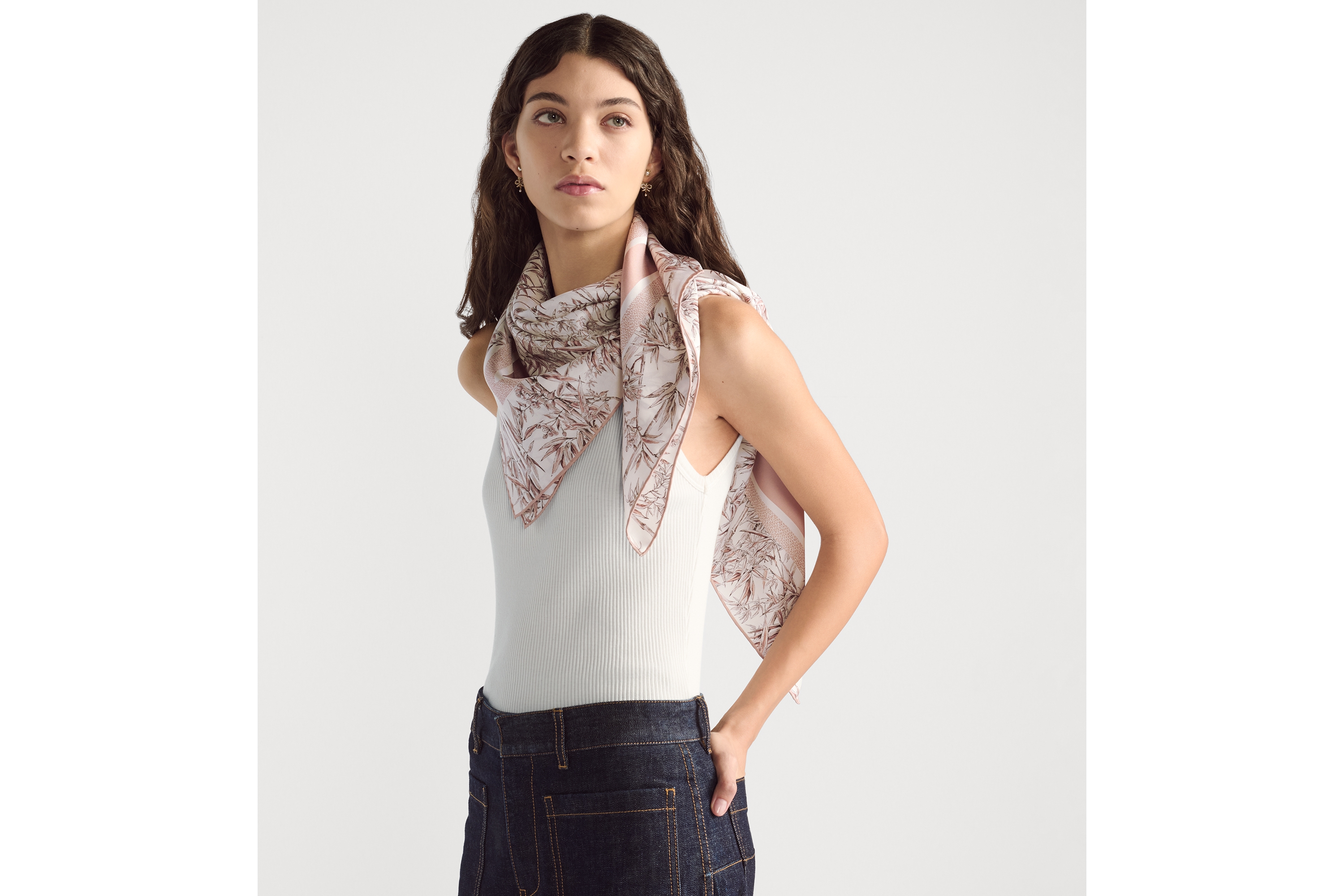 Toile de Jouy Natura 90 Square Scarf