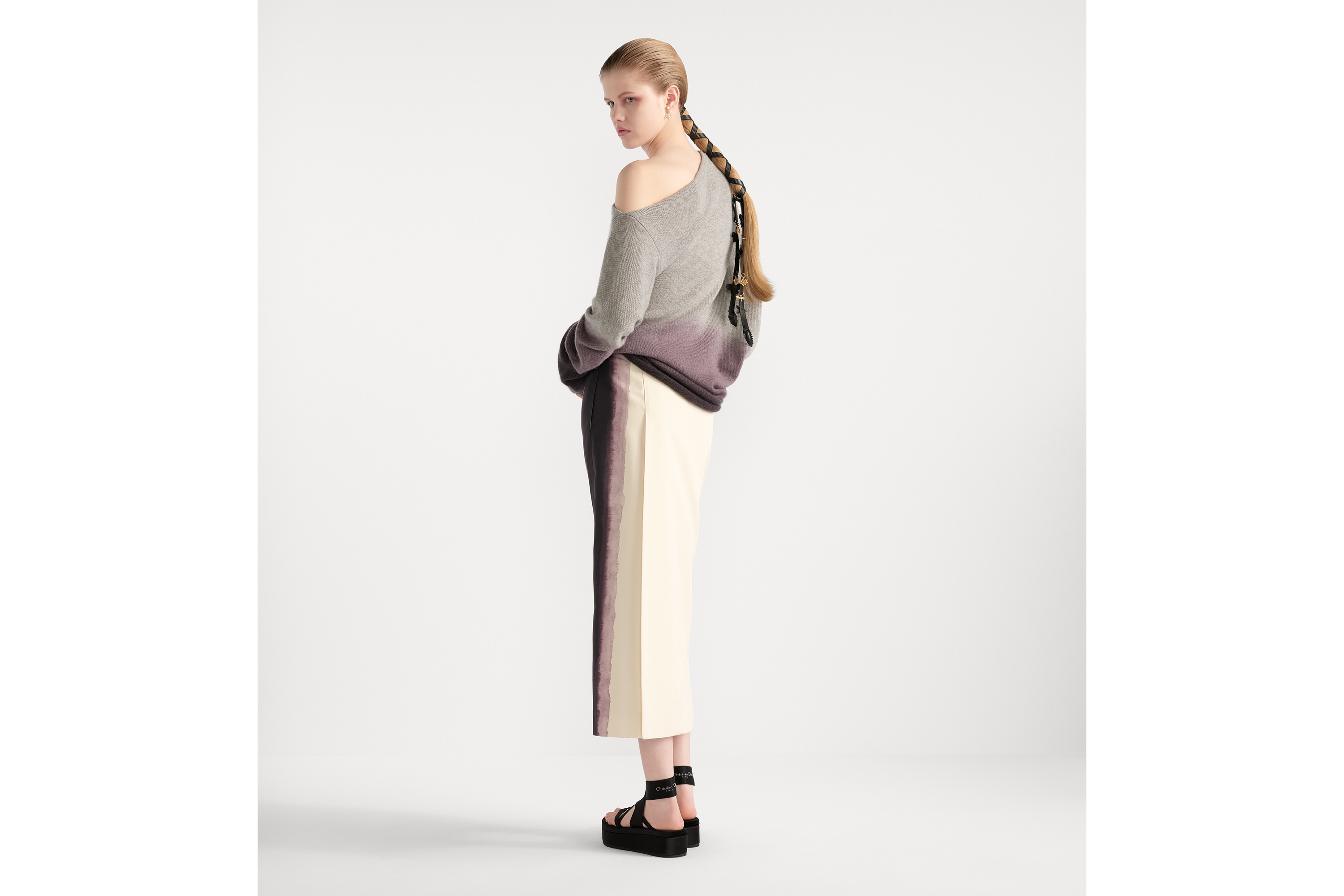 ストレート ミディスカート Dior Pivoine シルクファイユ E03