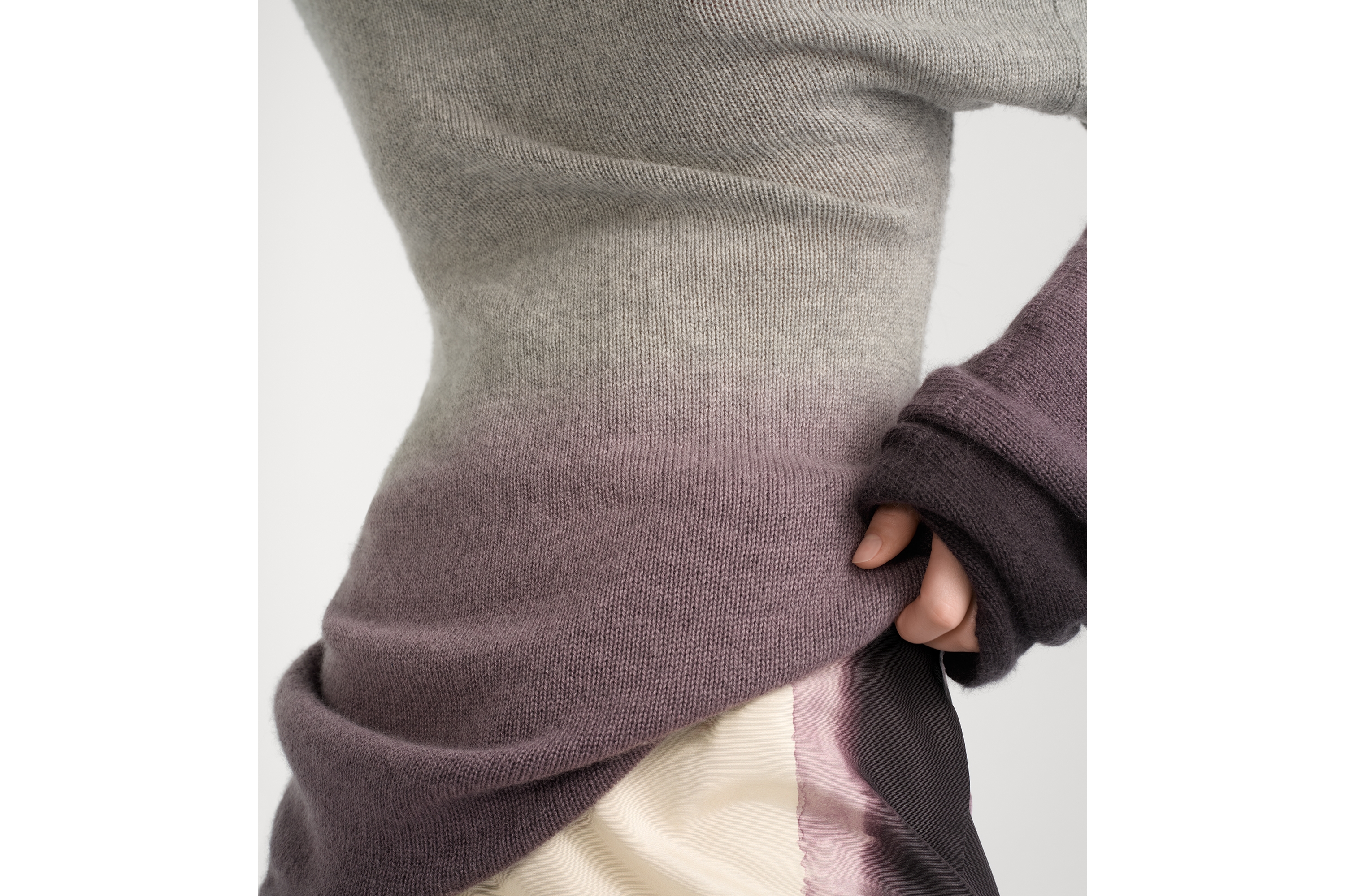 オーバーサイズ アシンメトリーセーター カシミヤニット E10