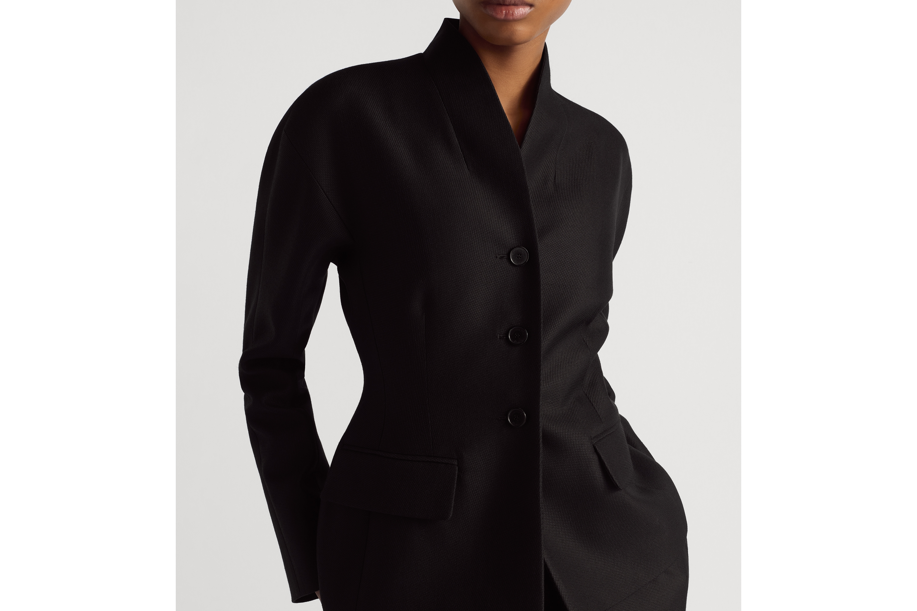 ジャケット バージンウール & シルク グレインドプードル E12