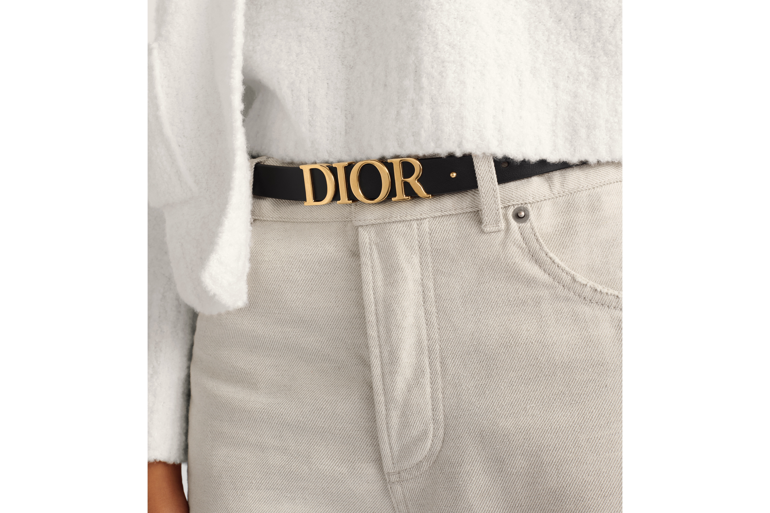 DIOR | D-Dream リバーシブルベルト 20mm スムースカーフスキン 