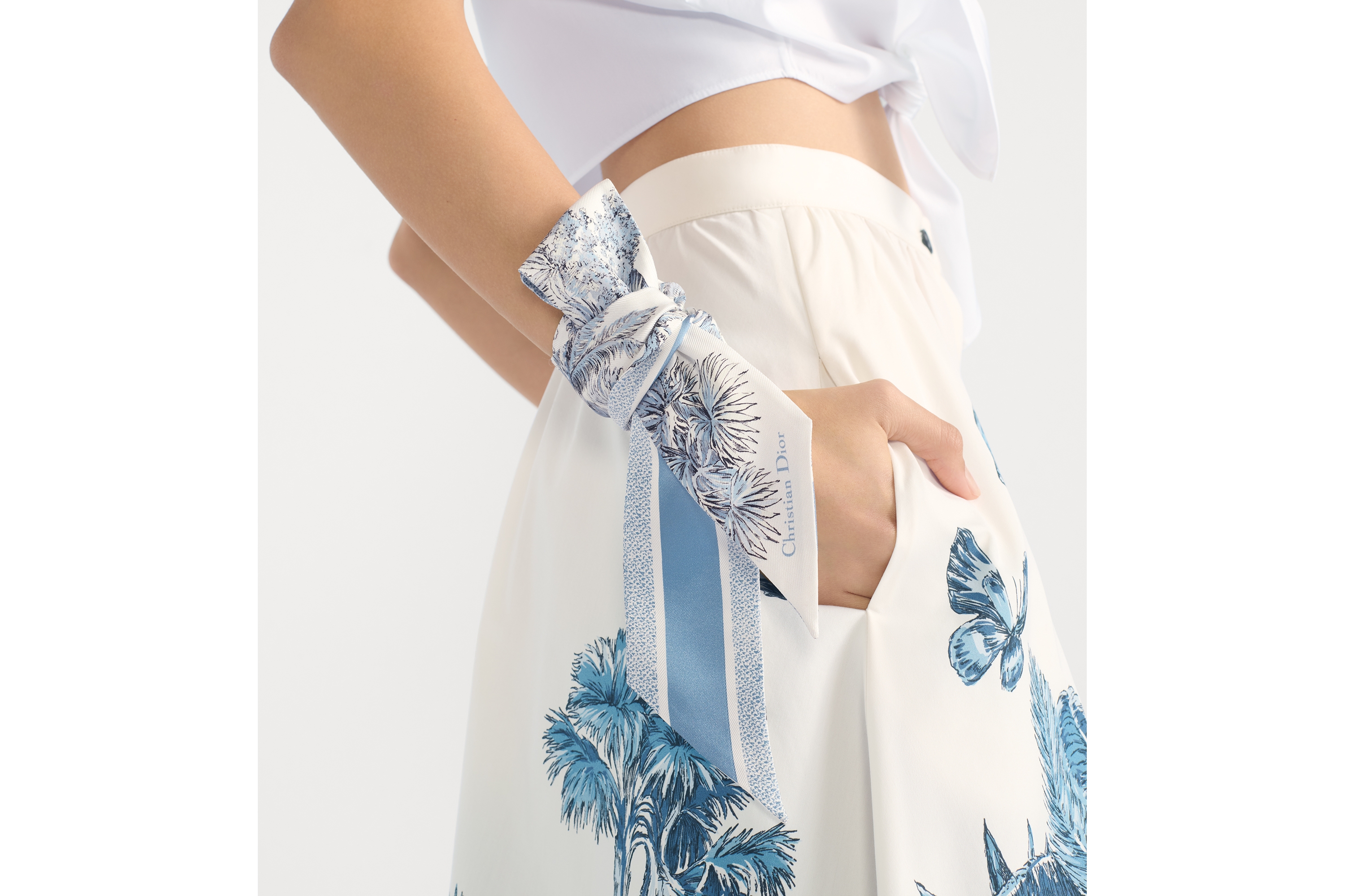 305 Dior ディオール シルク スカーフ パール